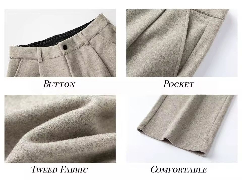 Other Casual Warm Loose Basic Beige Textured Pants Size US 32 / EU 48 - 4 Thumbnail