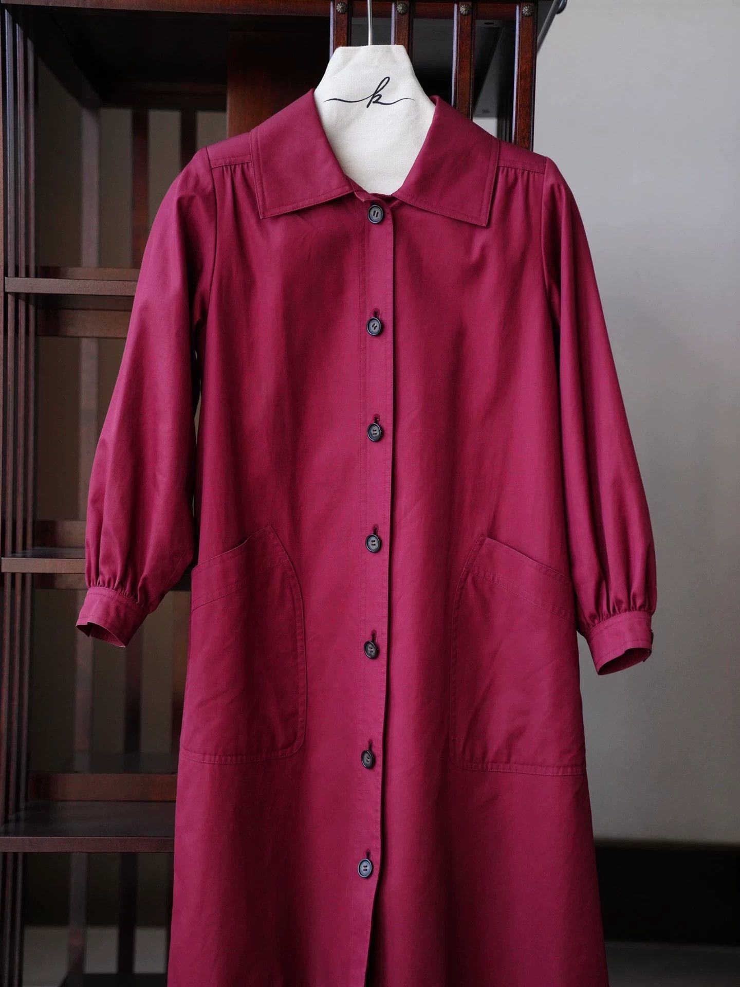 Yves Saint Laurent YSL Vintage Cotton Rust Red Hunting Trench Coat XS Size XS / US 0-2 / IT 36-38 - 2 Thumbnail