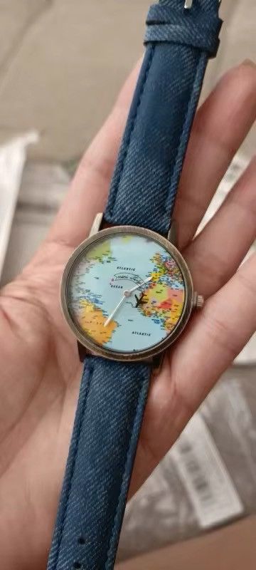Jewelry × Vintage World Maps Ladies Leather Wristwatch Size ONE SIZE - 5 Thumbnail