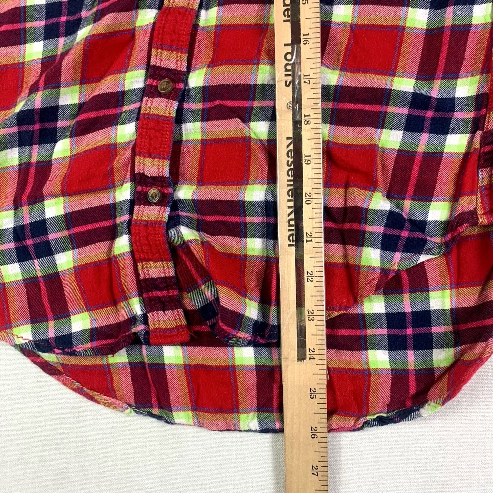 Abercrombie & Fitch VINTAGE Abercrombie Fitch Flannel Shirt Womens Small Red Button Up Plaid Preppy Size S / US 4 / IT 40 - 4 Thumbnail