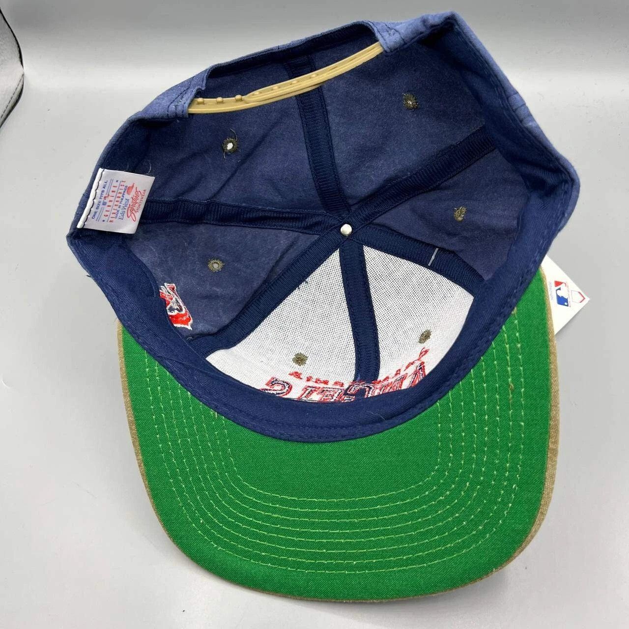 Signatures × Vintage California Angels Hat Men Blue Brown Signatures Snap Back Size ONE SIZE - 2 Thumbnail