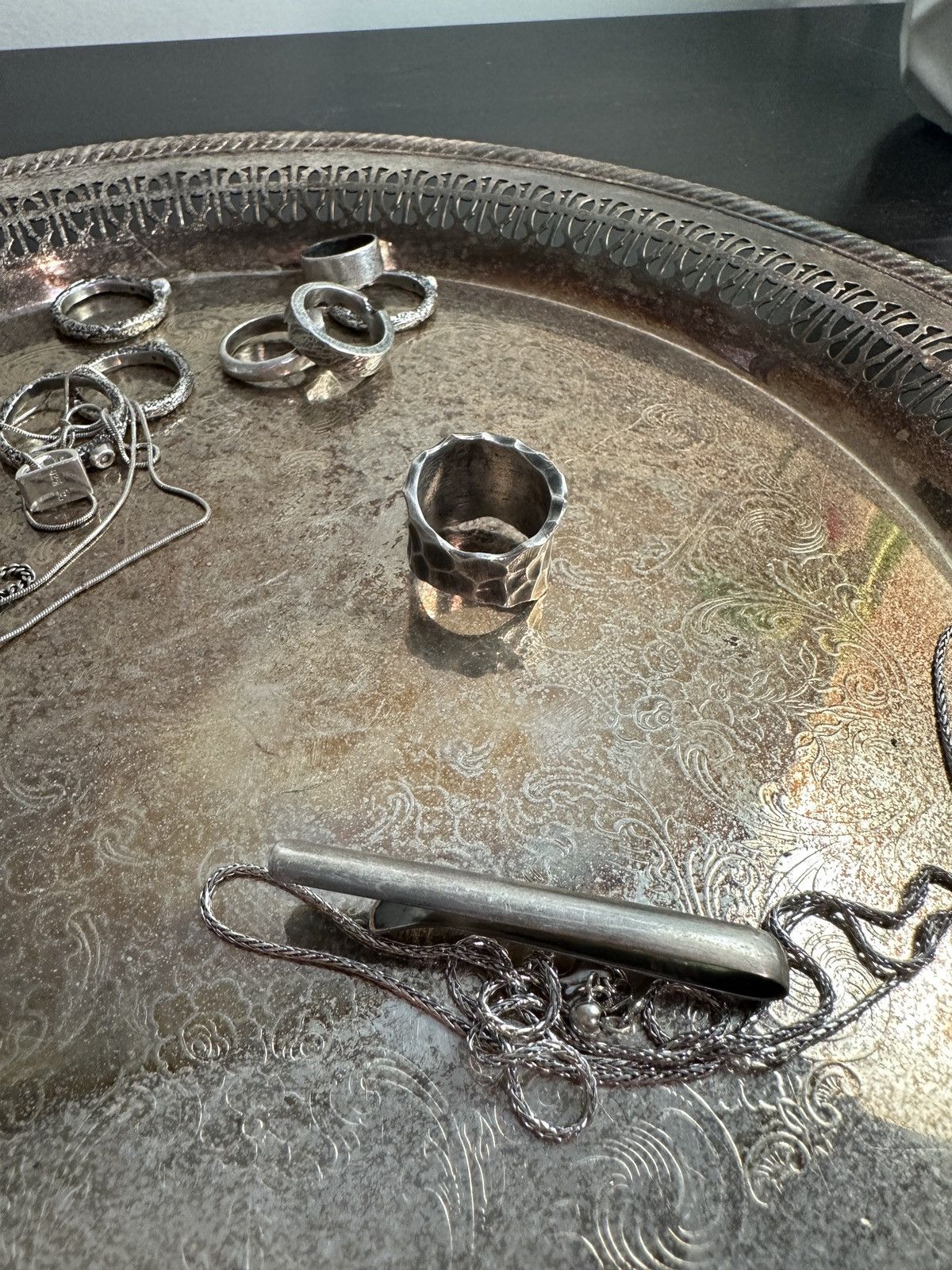 Gothmos Hammered Ring GM/0002 Size ONE SIZE - 3 Thumbnail
