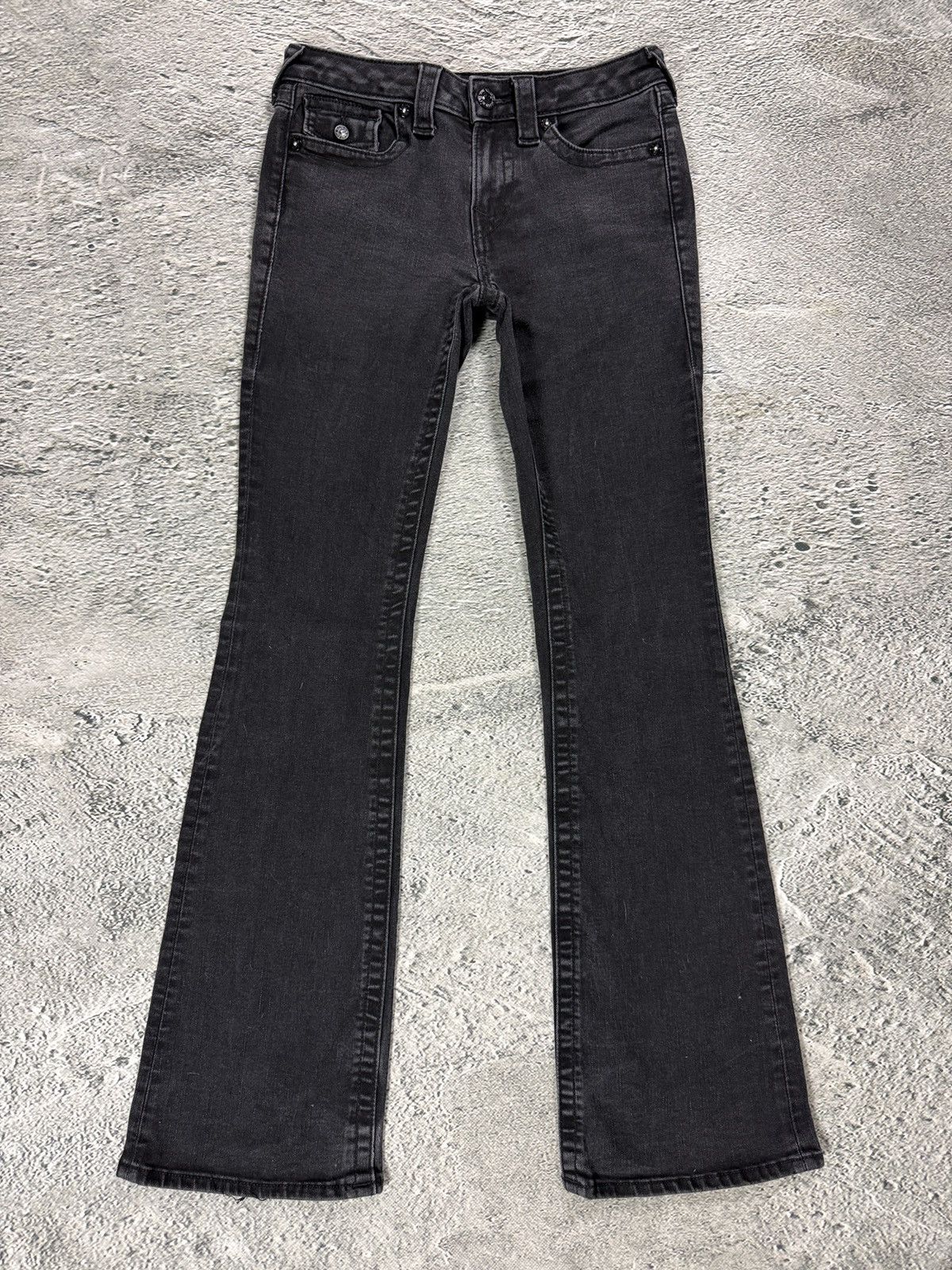 True Religion True Religion bootcut jeans black thick stitching Y2K Becca Size 25" / US 0 / IT 36 - 6 Thumbnail
