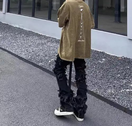 Japanese Brand × Jean Street style ripped TO style bootcut jeans Size US 32 / EU 48 - 4 Thumbnail