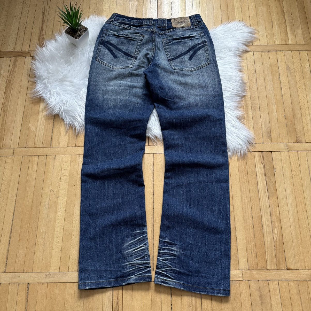 Hysteric Glamour 📌 Vintage IDPDT Y2K Bootcut Crazy Washed Jeans Size US 31 - 1 Thumbnail