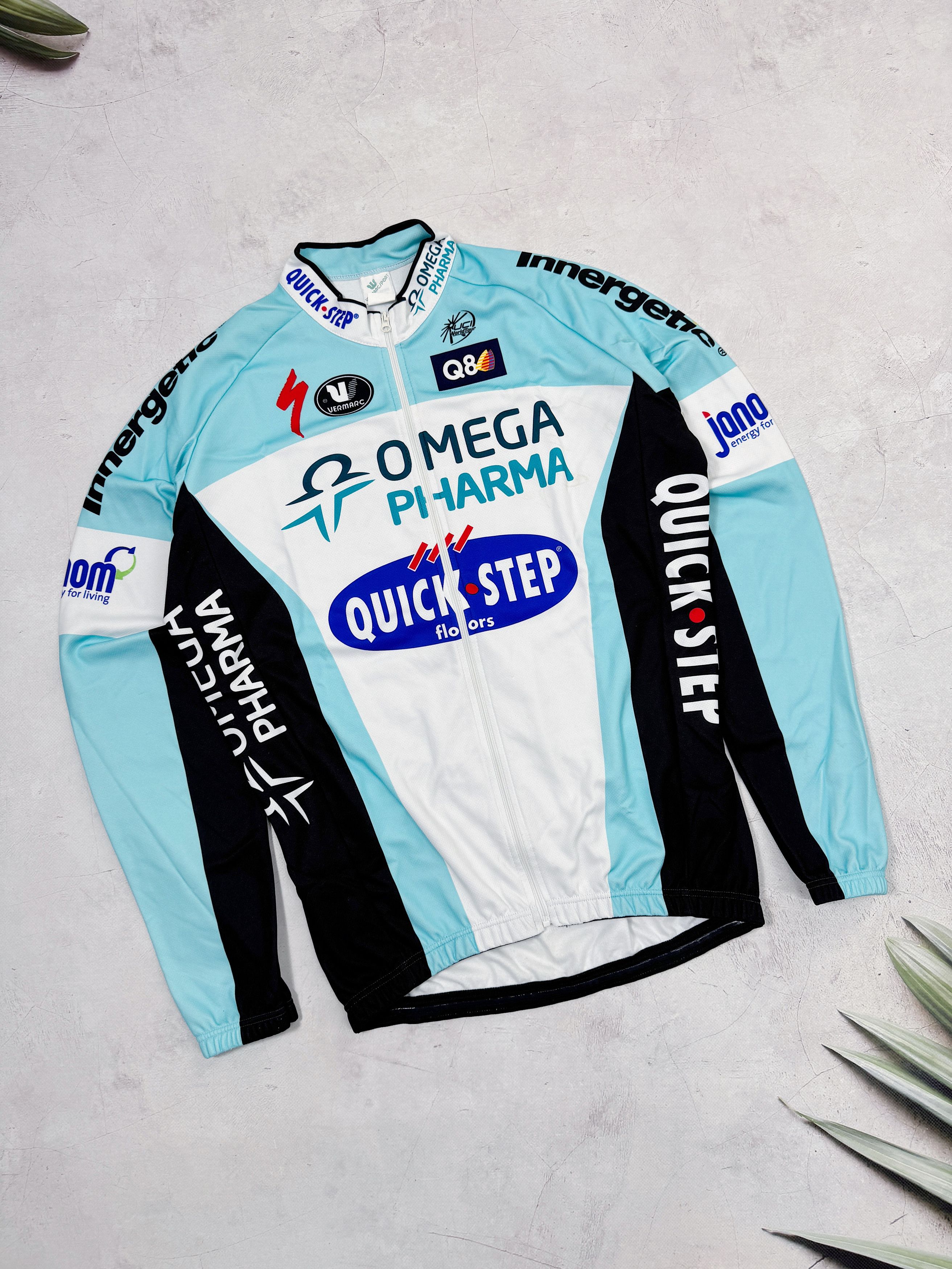 Vintage Vintage Vermarc Omega Pharma Warm Cycling Jersey Quick Step Size US M / EU 48-50 / 2 - 1 Thumbnail