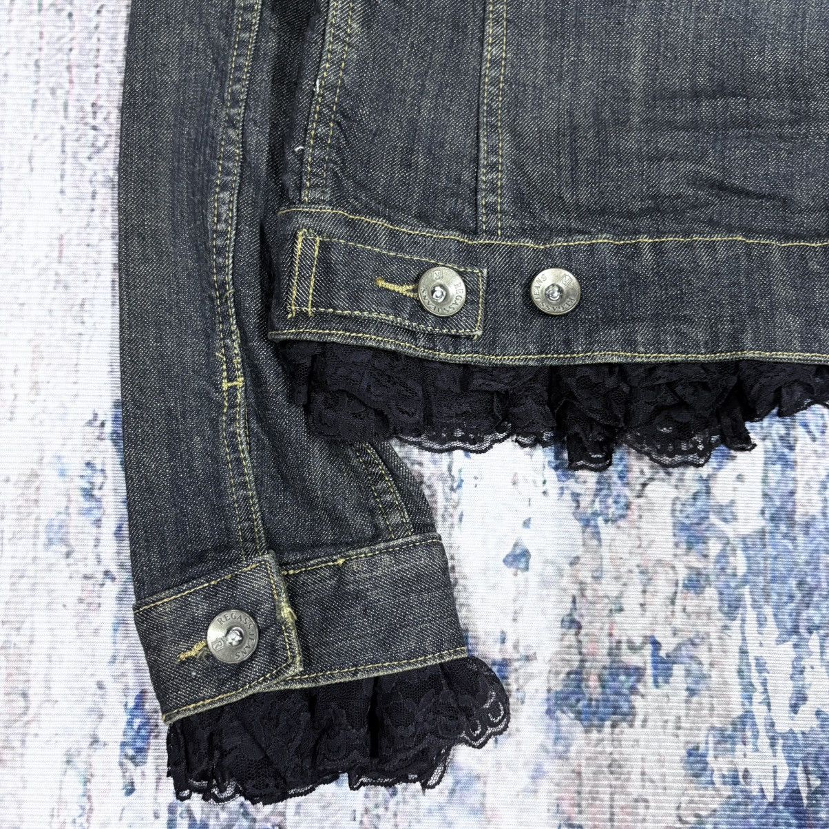 REGASS WOMEN TYPE 2 DENIM DISTRESSED FADED PUNK STYLE JACKET