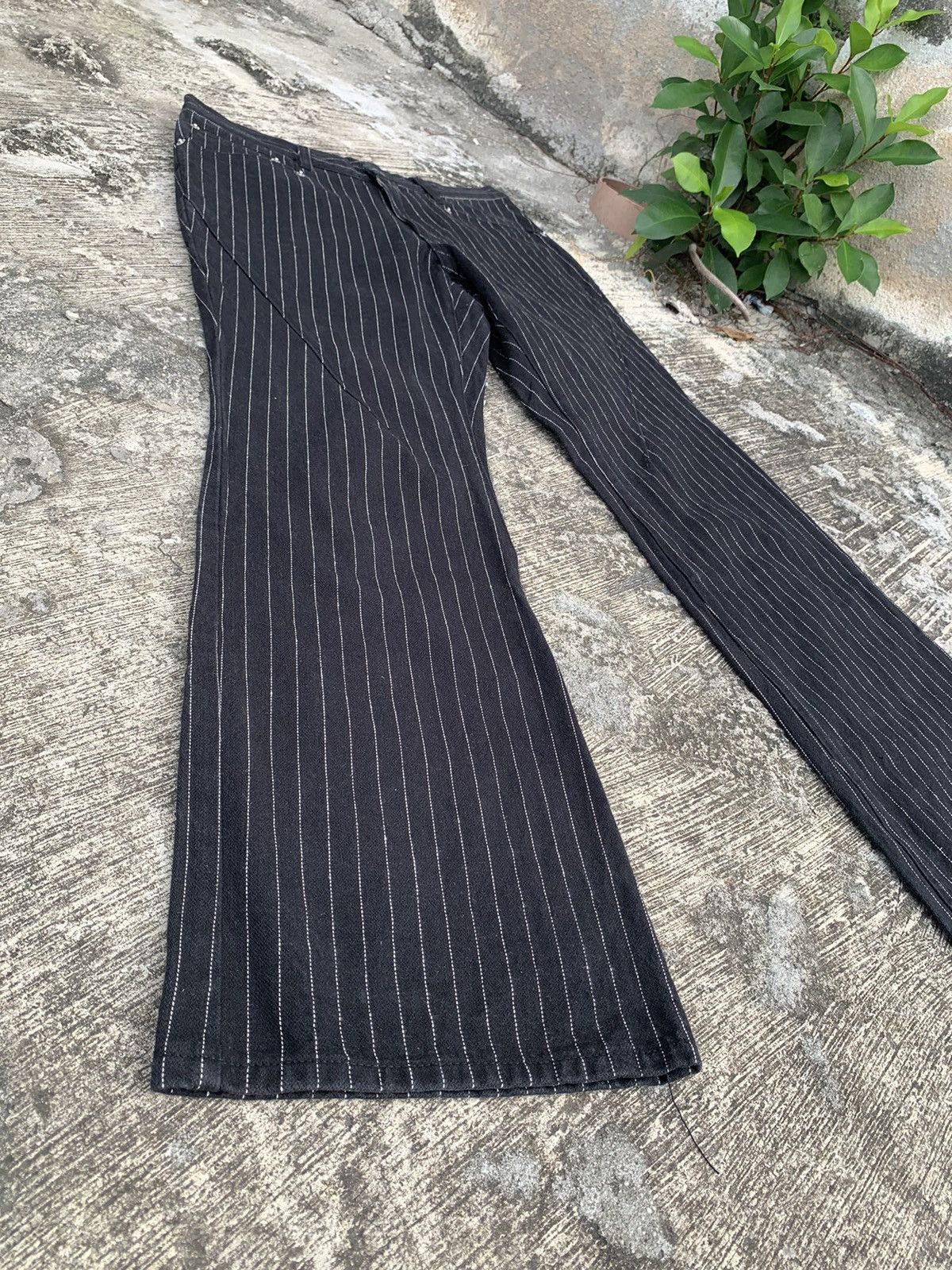 If Six Was Nine × Le Grande Bleu (L.G.B.) × Tornado Mart Flare Asm atelier sab men stripe bootcut jeans Size US 30 / EU 46 - 6 Thumbnail
