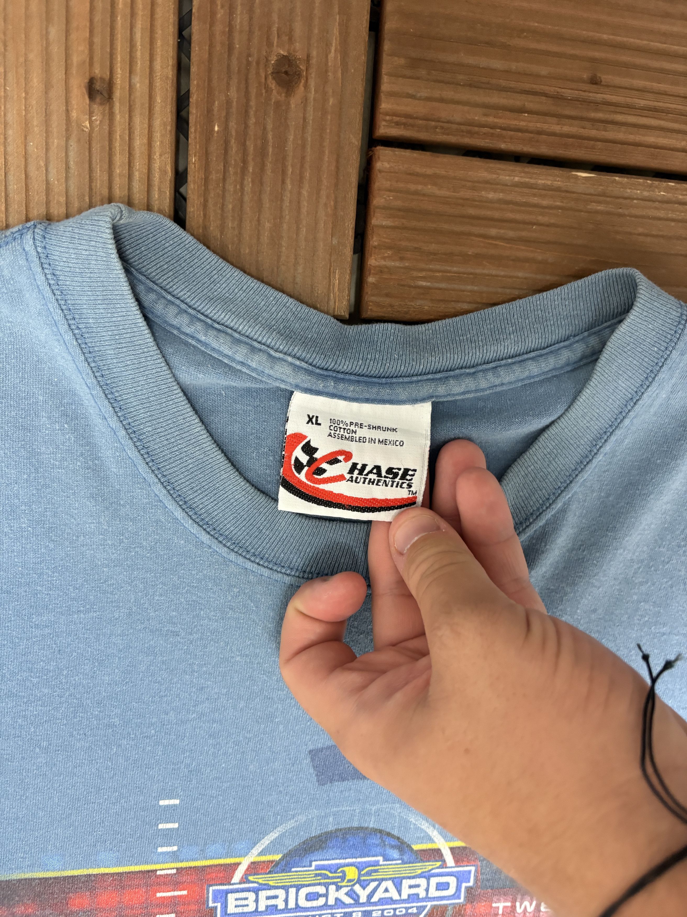 Vintage Jeff Gordon Brickyard 400 2004 Vintage Blue T-Shirt Tee Size US XL / EU 56 / 4 - 5 Thumbnail