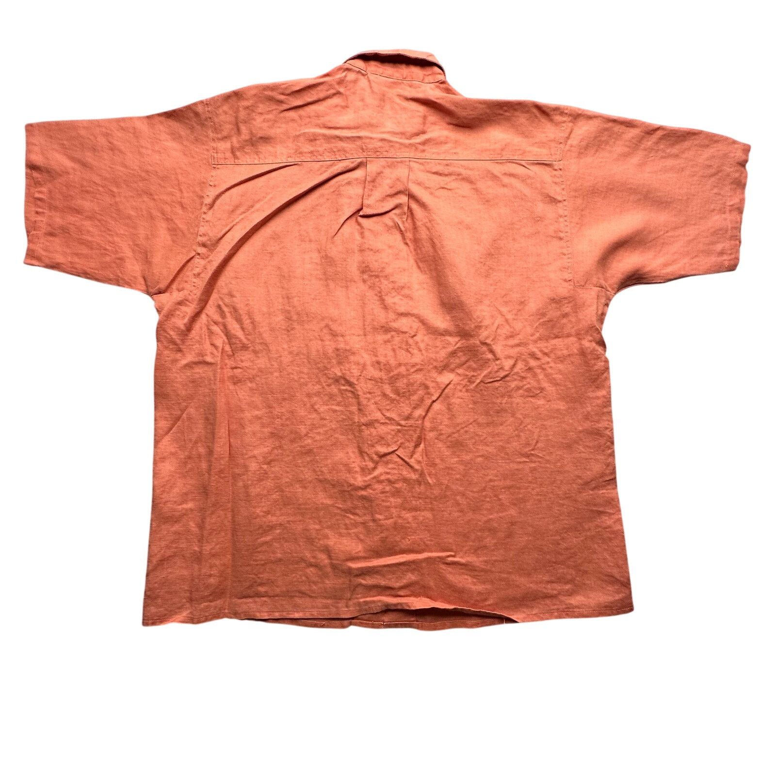 Marc O'Polo Vintage Marc O'Polo 100% Linen Button Shirt Womens L Orange Size L / US 10 / IT 46 - 2 Thumbnail