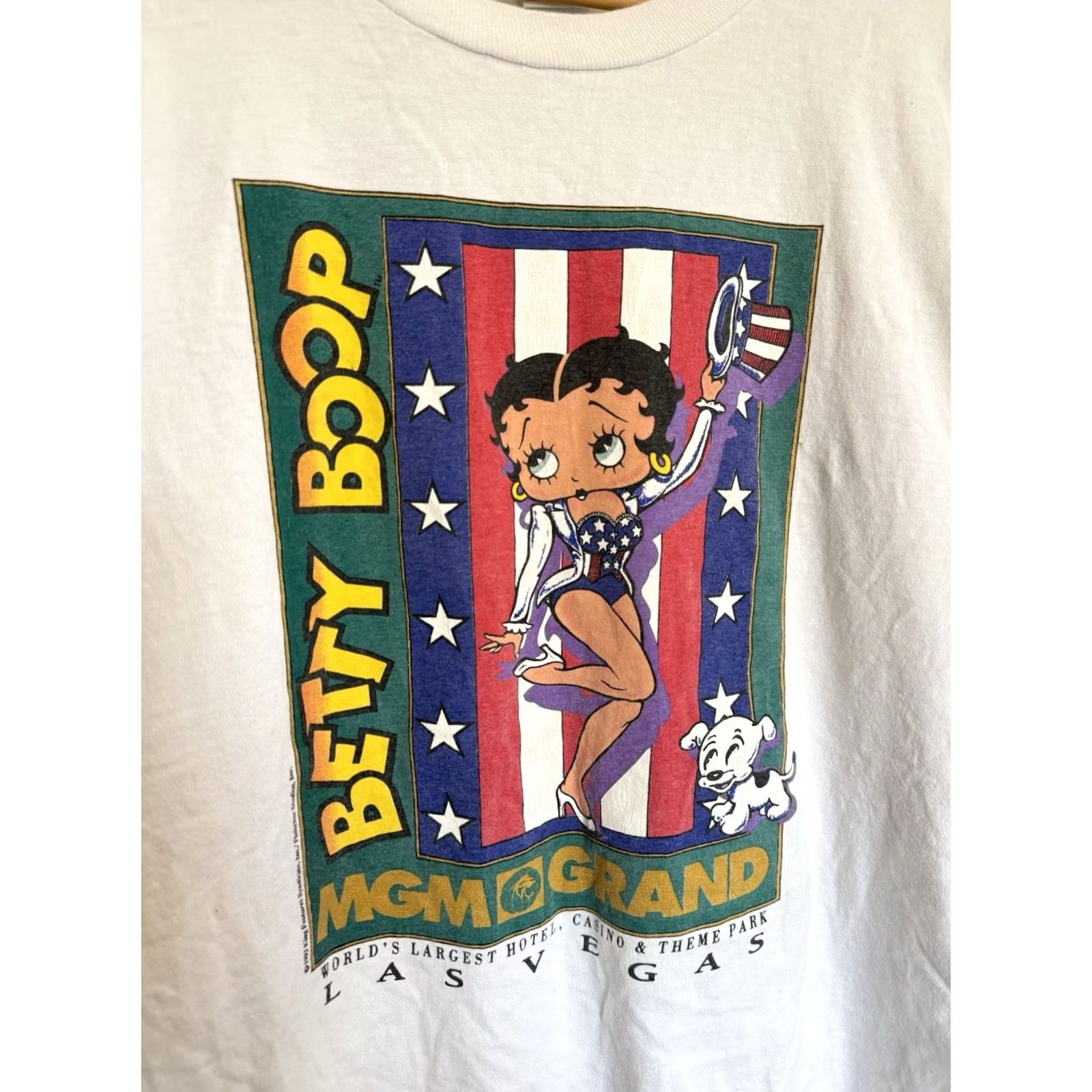 Vintage VINTAGE 90s Betty Boop MGM Las Vegas White Cotton Tee Shirt XL Men T-Shirt Betty Boop 90s White Mens XL Size US XL / EU 56 / 4 - 4 Thumbnail