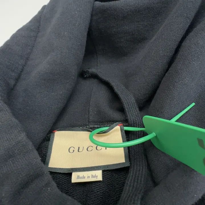 Gucci Gucci Gucci Black Logo Hoodie with Stripes -2506 Size US S / EU 44-46 / 1 - 2 Thumbnail