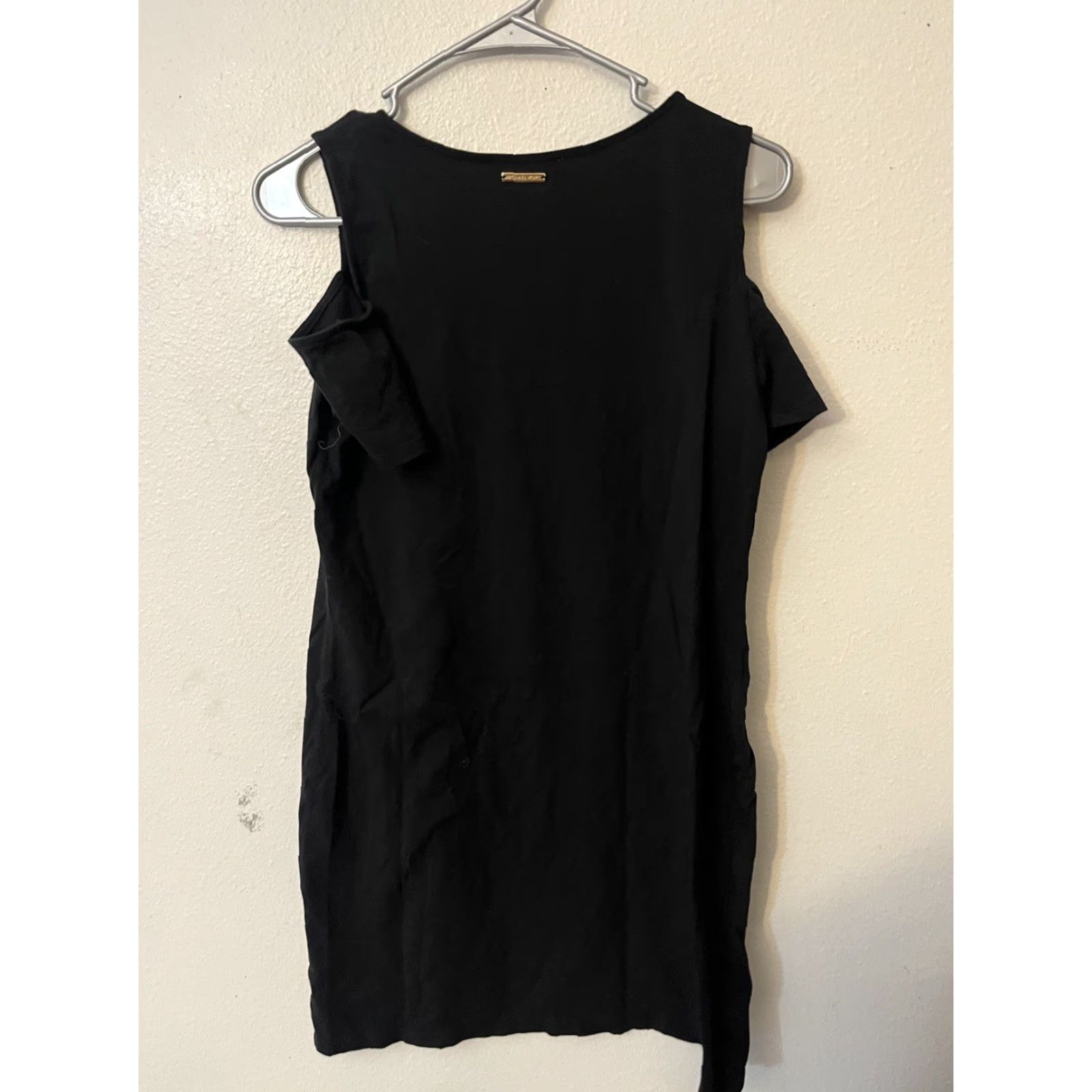 Vintage Michael Kors Women's Dress Black Cold Shoulder Short size Medium Size 32" / US 10 / IT 46 - 3 Thumbnail