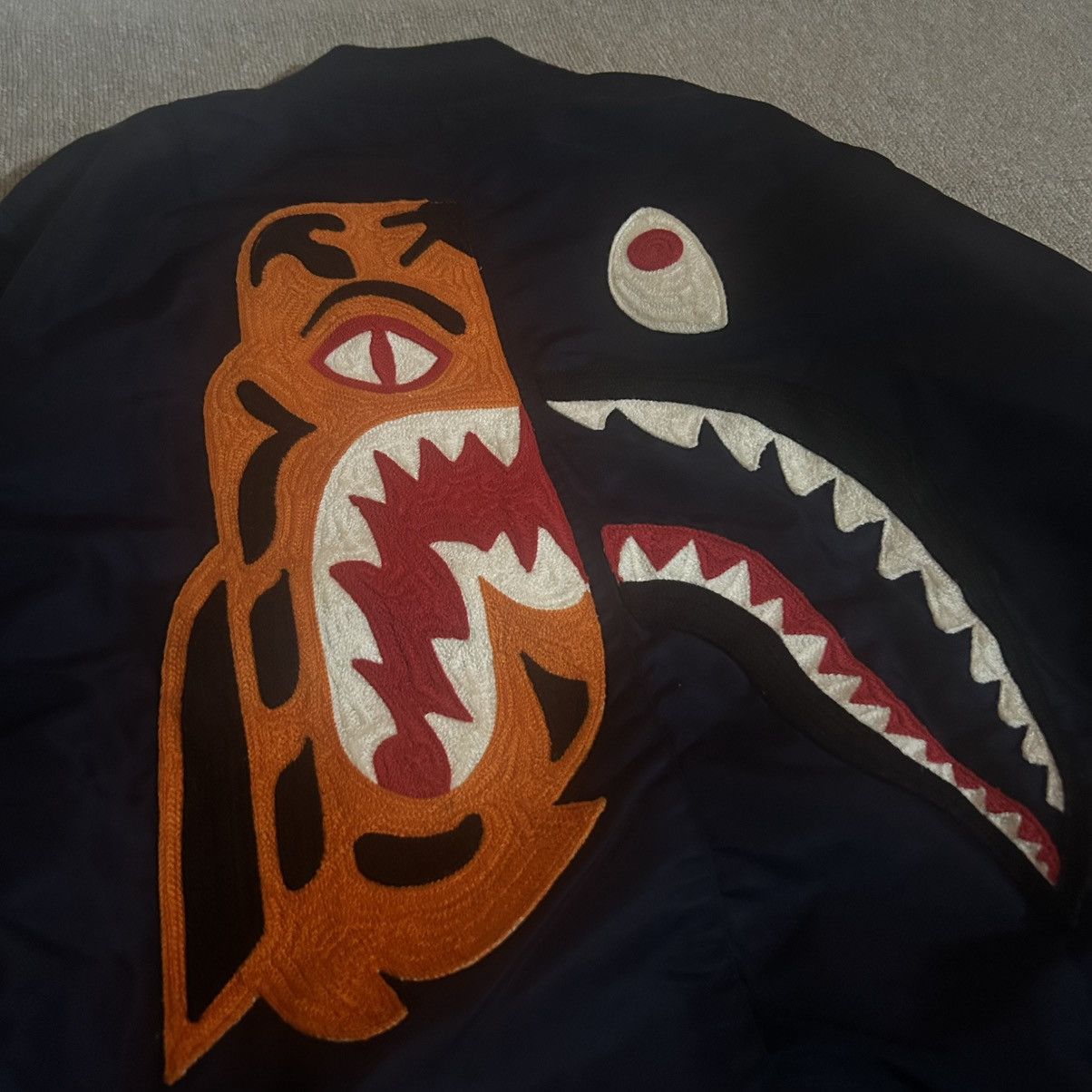 Bape Bape Shark Tiger MA1 Bomber Size US M / EU 48-50 / 2 - 3 Thumbnail