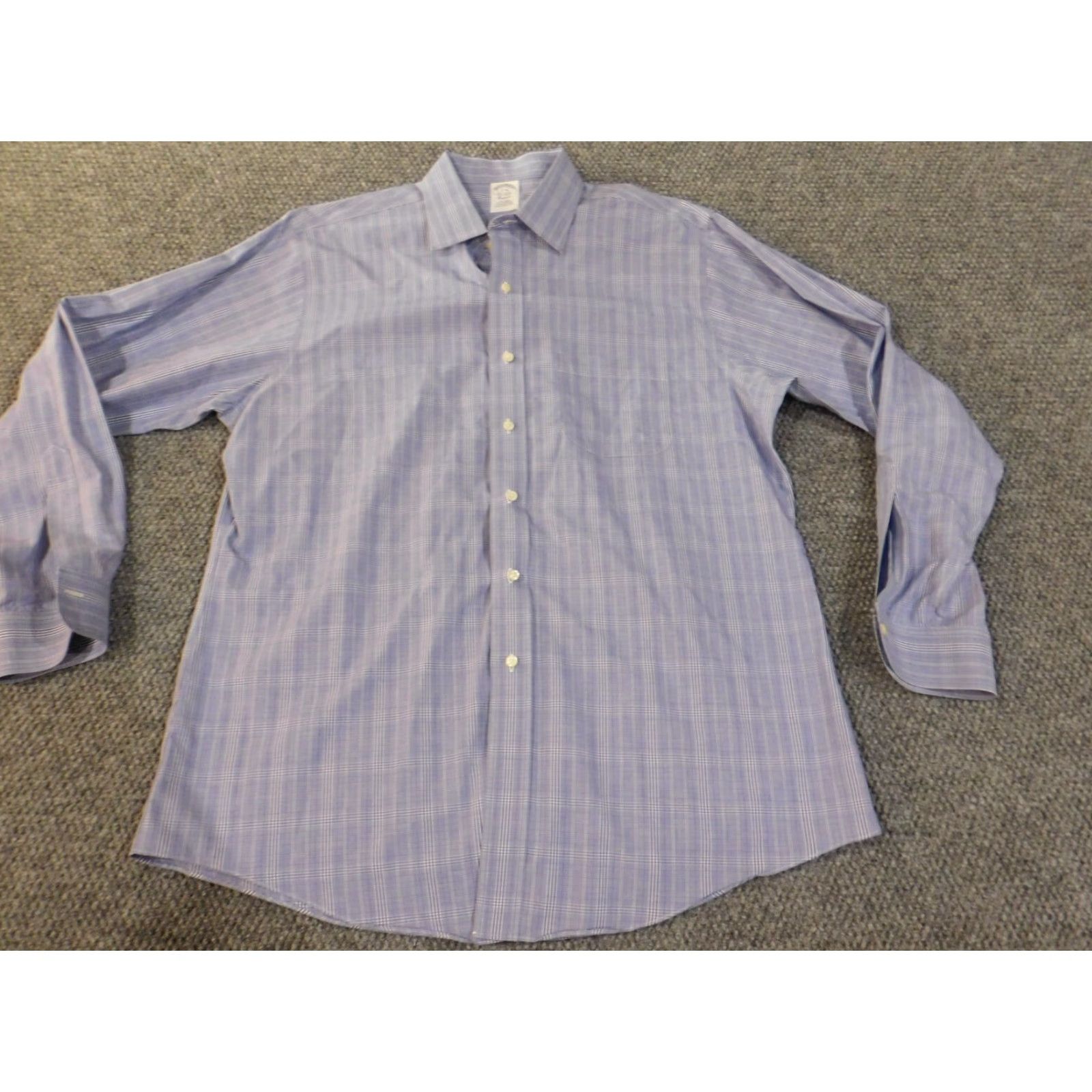 Brooks Brothers Brooks Brothers Shirt 17 Mens Blue Plaid Button Down Classic Fit Business Casual Size US XL / EU 56 / 4 - 3 Thumbnail