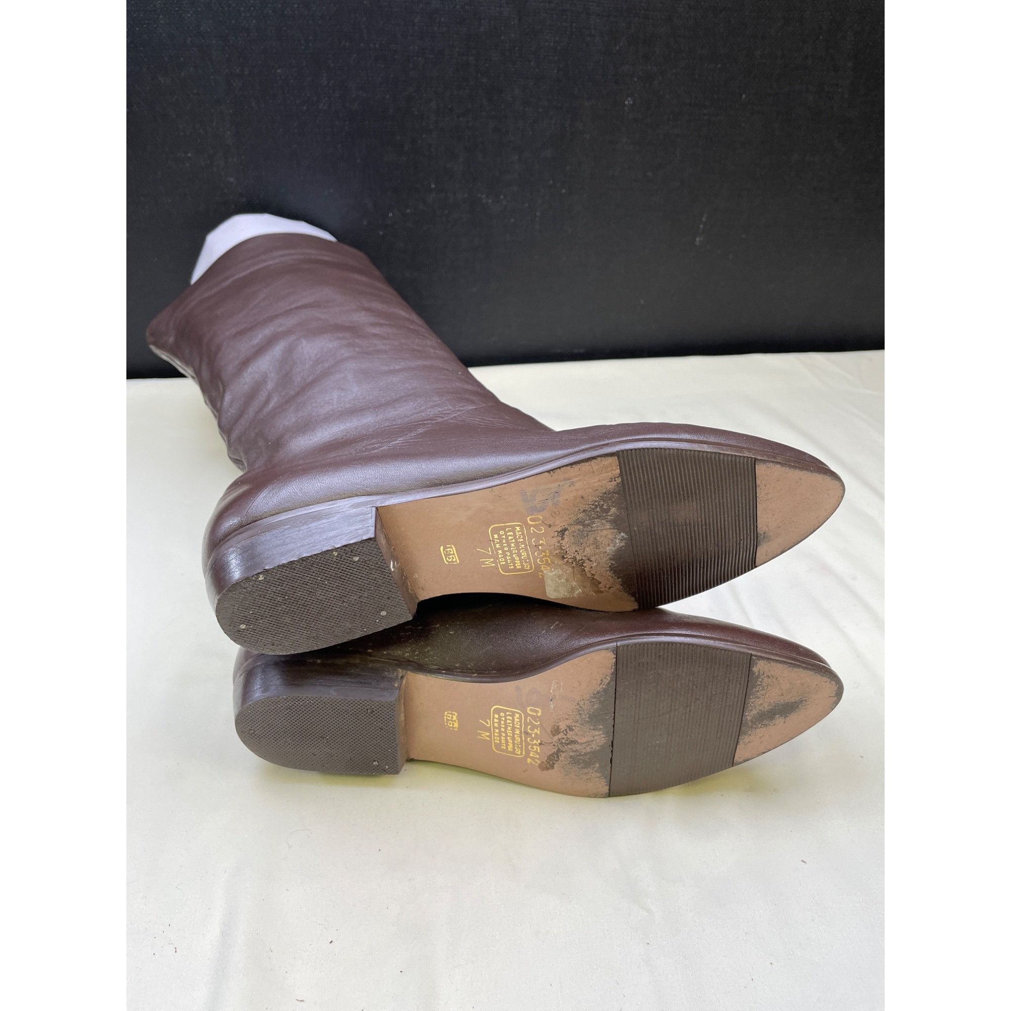 Other Women's Brown Leather Riding Boots / Shoes Size 7 SKU 5614 Size US 7 / IT 37 - 5 Thumbnail