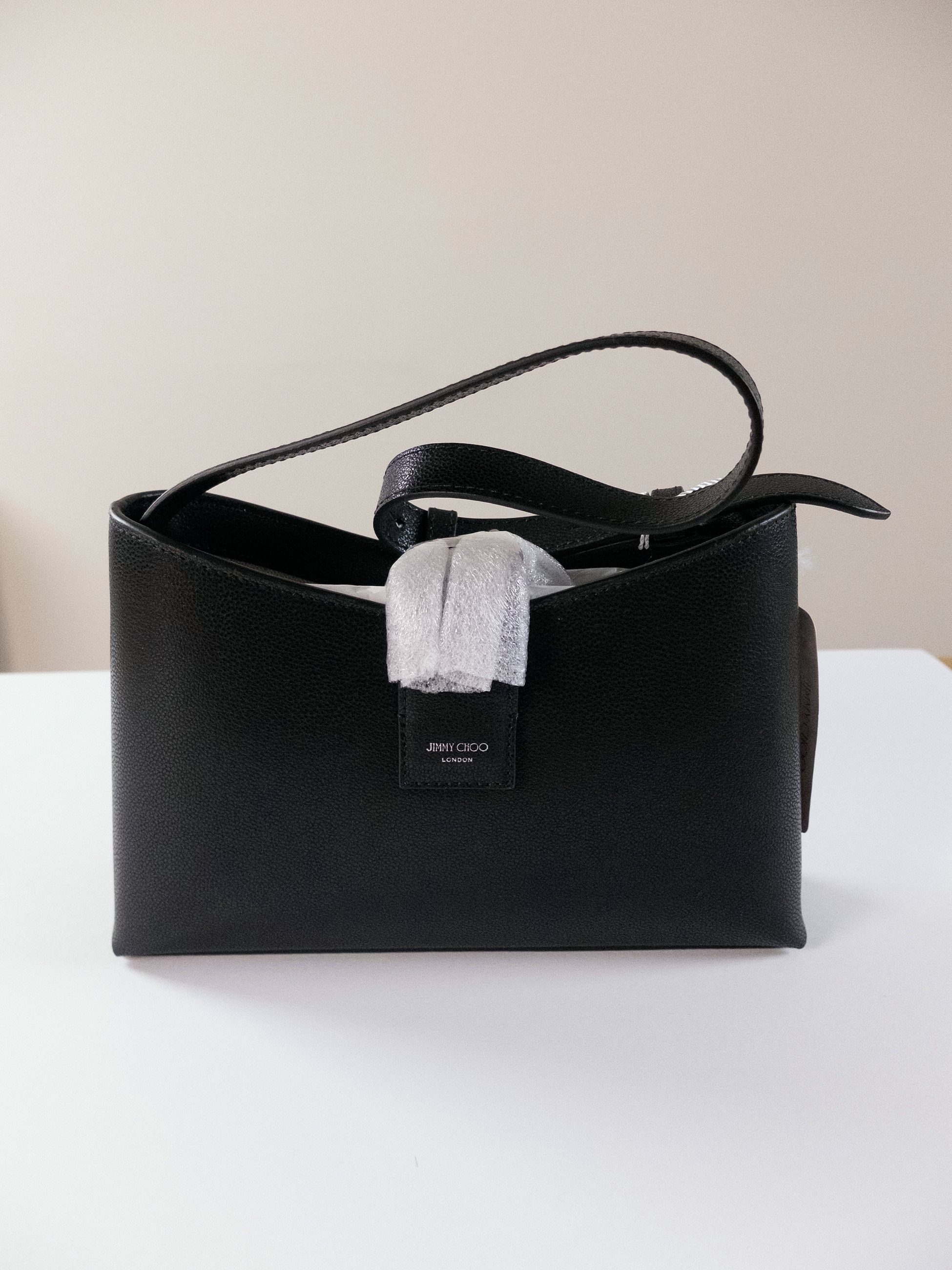 Jimmy Choo JIMMY CHOO Cheri black hobo shoulder bag w crystal buckle Size ONE SIZE - 6 Thumbnail