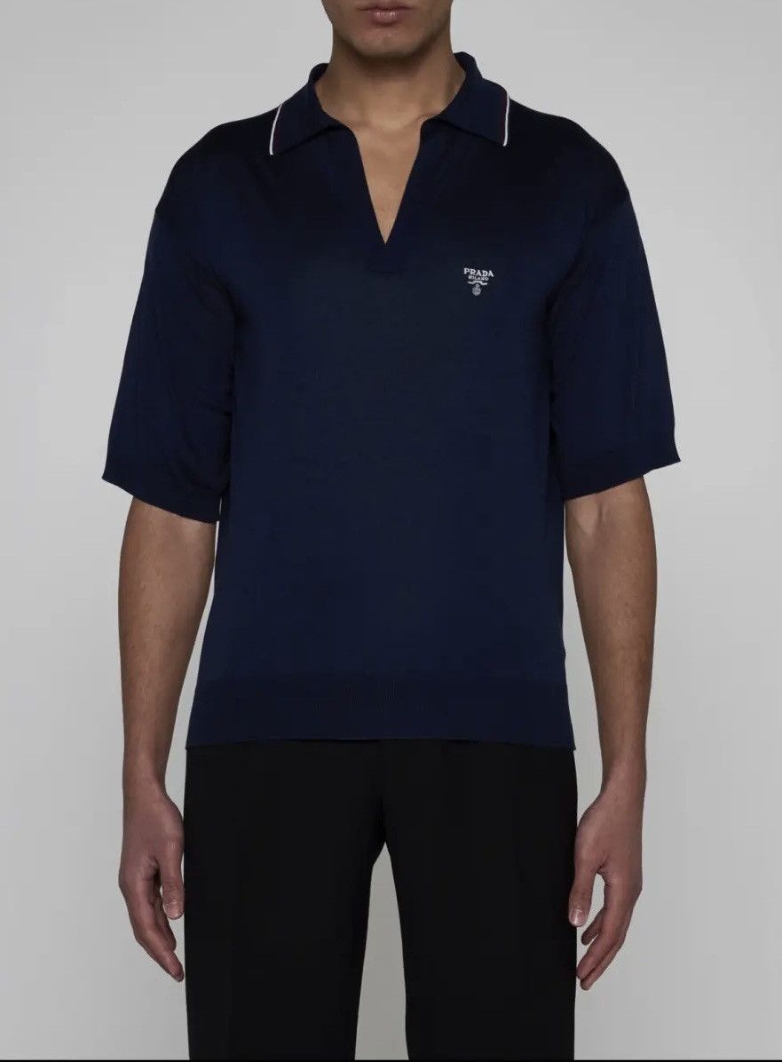 Prada 🔥$2.4K VALUE🔥Cashmere Knit Polo Shirt Size US M / EU 48-50 / 2 - 4 Thumbnail