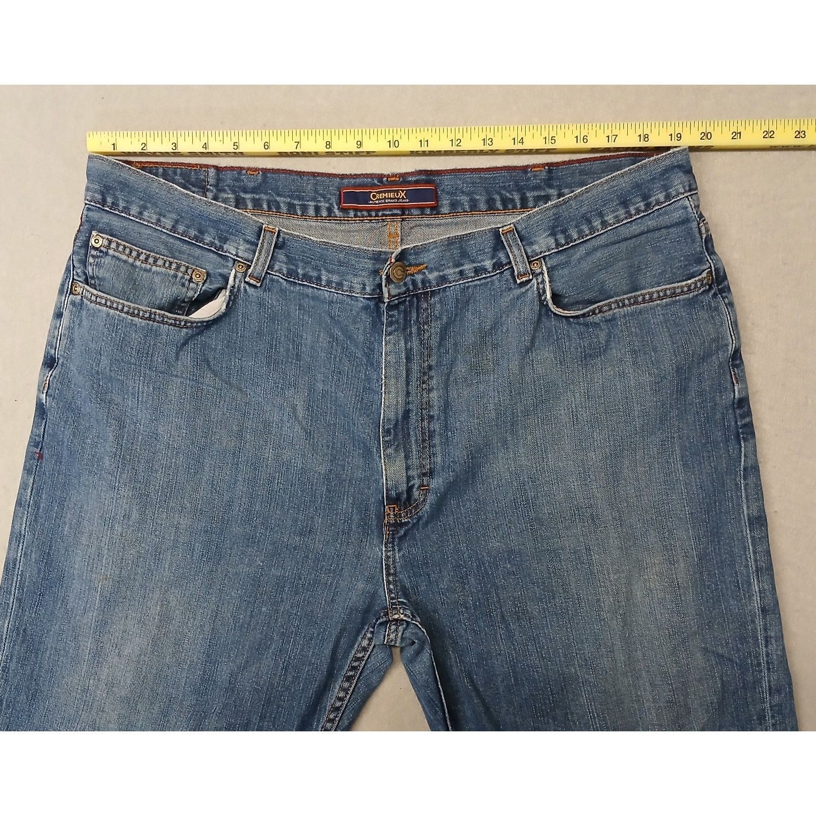 Cremieux Cremieux (42x28) Men's Relaxed Straight Fit Blue Denim Jeans Size US 32 / EU 48 - 4 Thumbnail