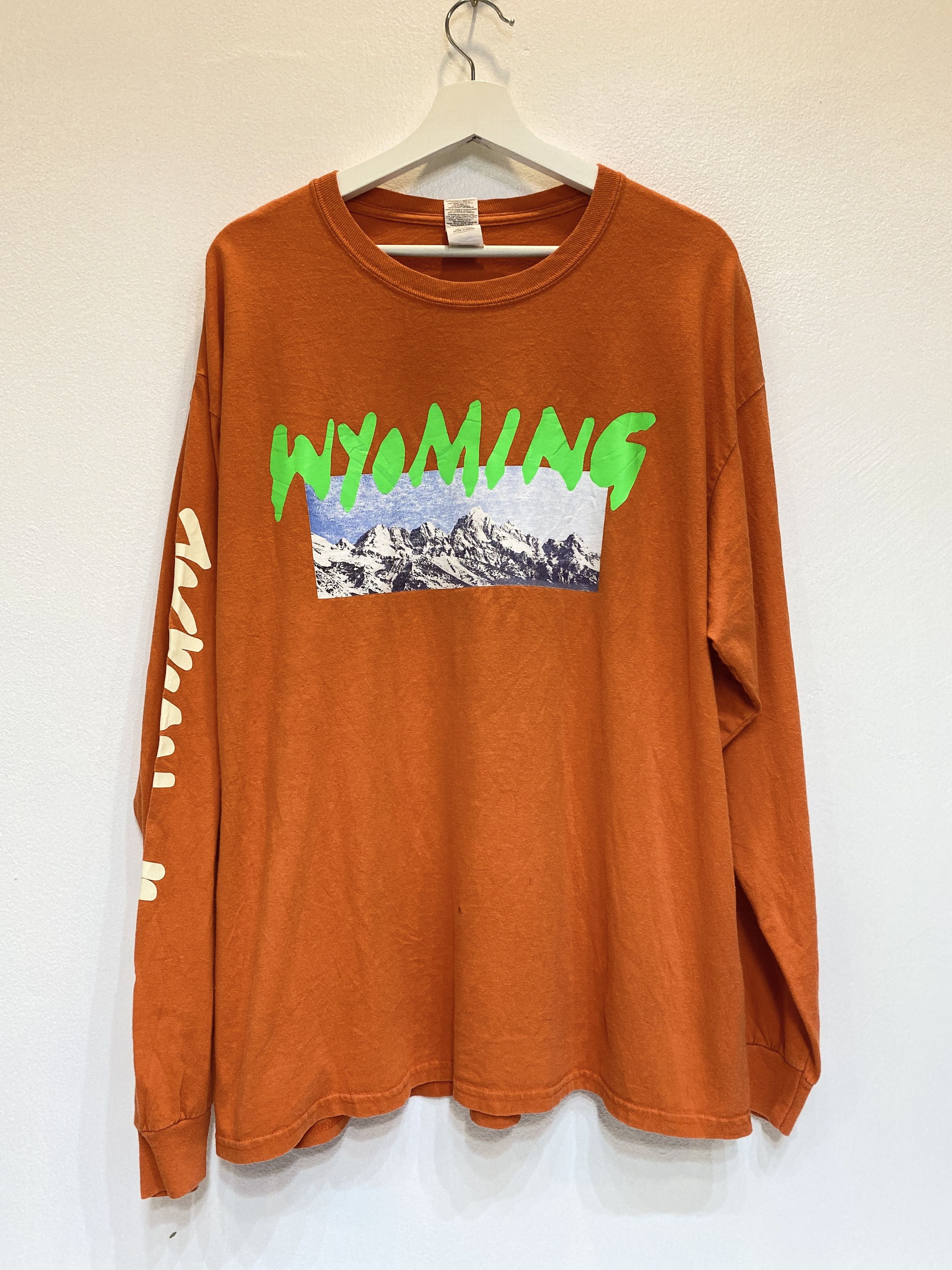 image of Hype x Kanye West Wyoming Tour Long Sleeve Tee Size XL in Orange, Men's