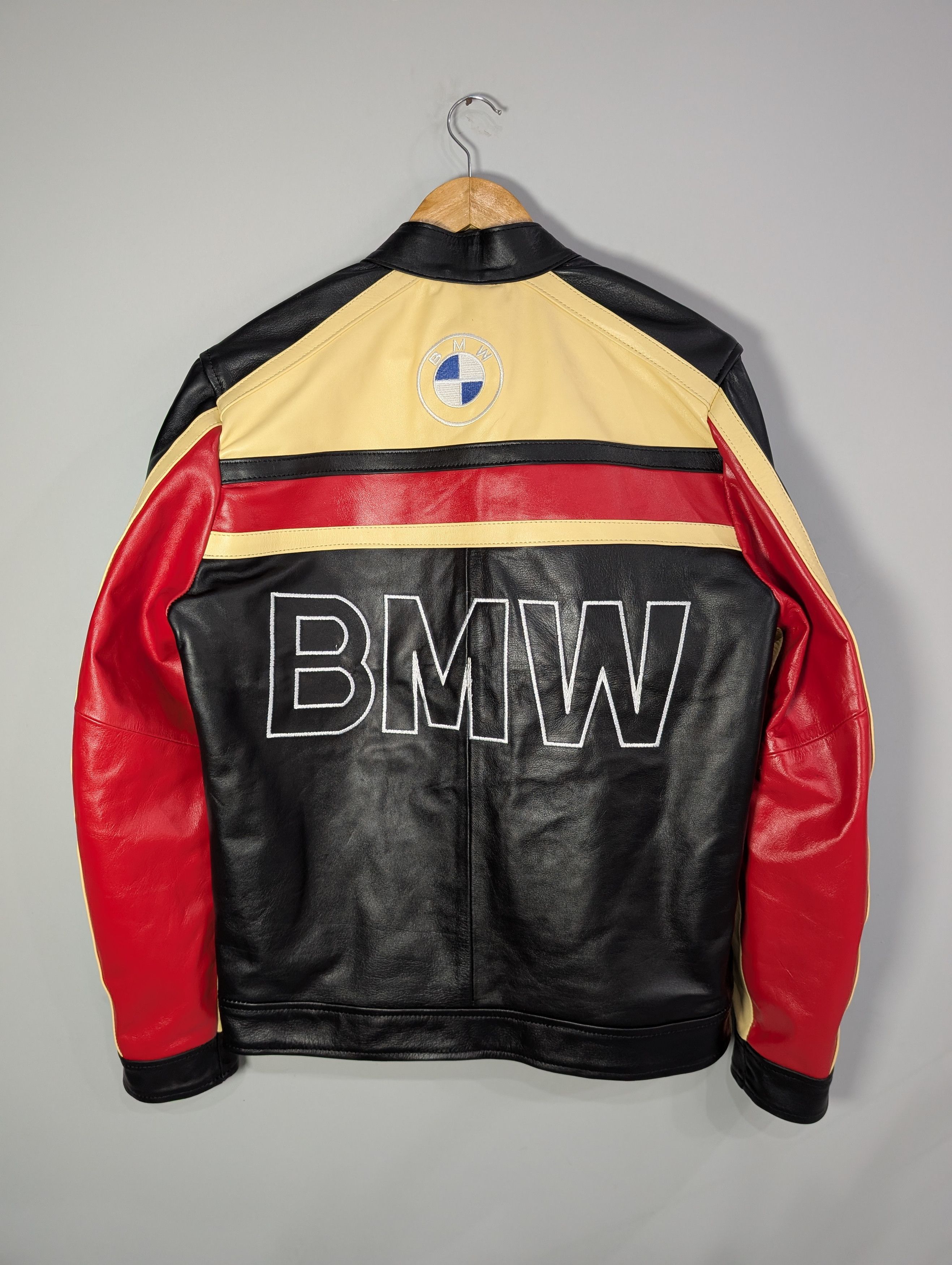 Vintage 🔥BMW🔥 Vintage 70s Racing Leather Jacket Rare Size XL / US 12-14 / IT 48-50 - 2 Thumbnail