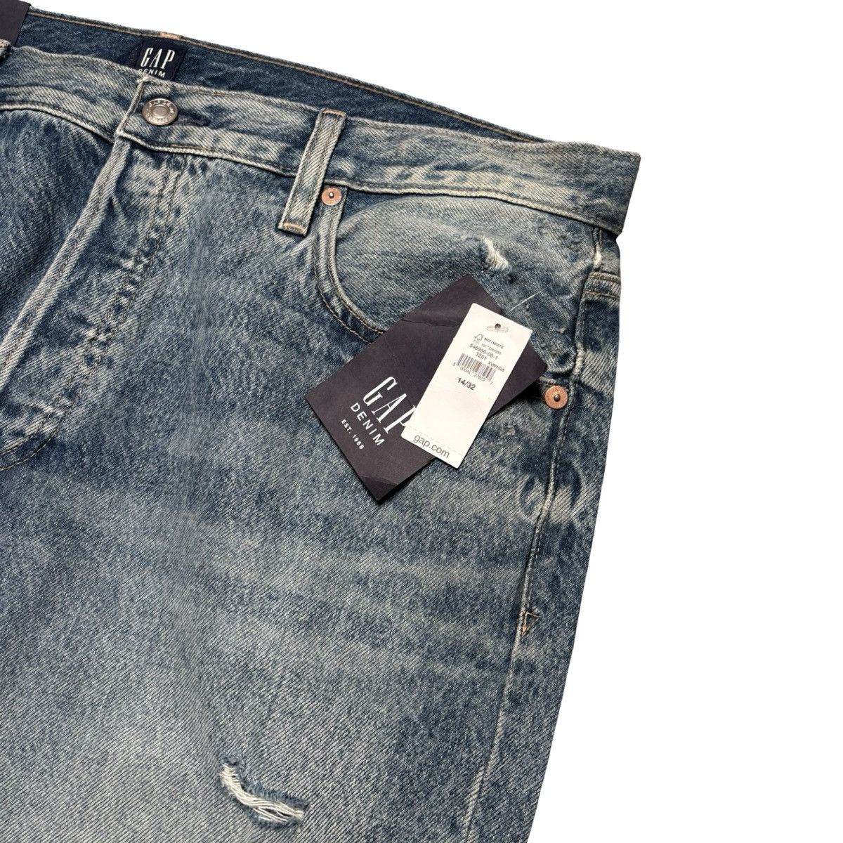 Gap Gap Boyfriend Jeans Mid Rise Relaxed Straight Leg 14 /32R Size 36" / US 14 / IT 50 - 2 Thumbnail
