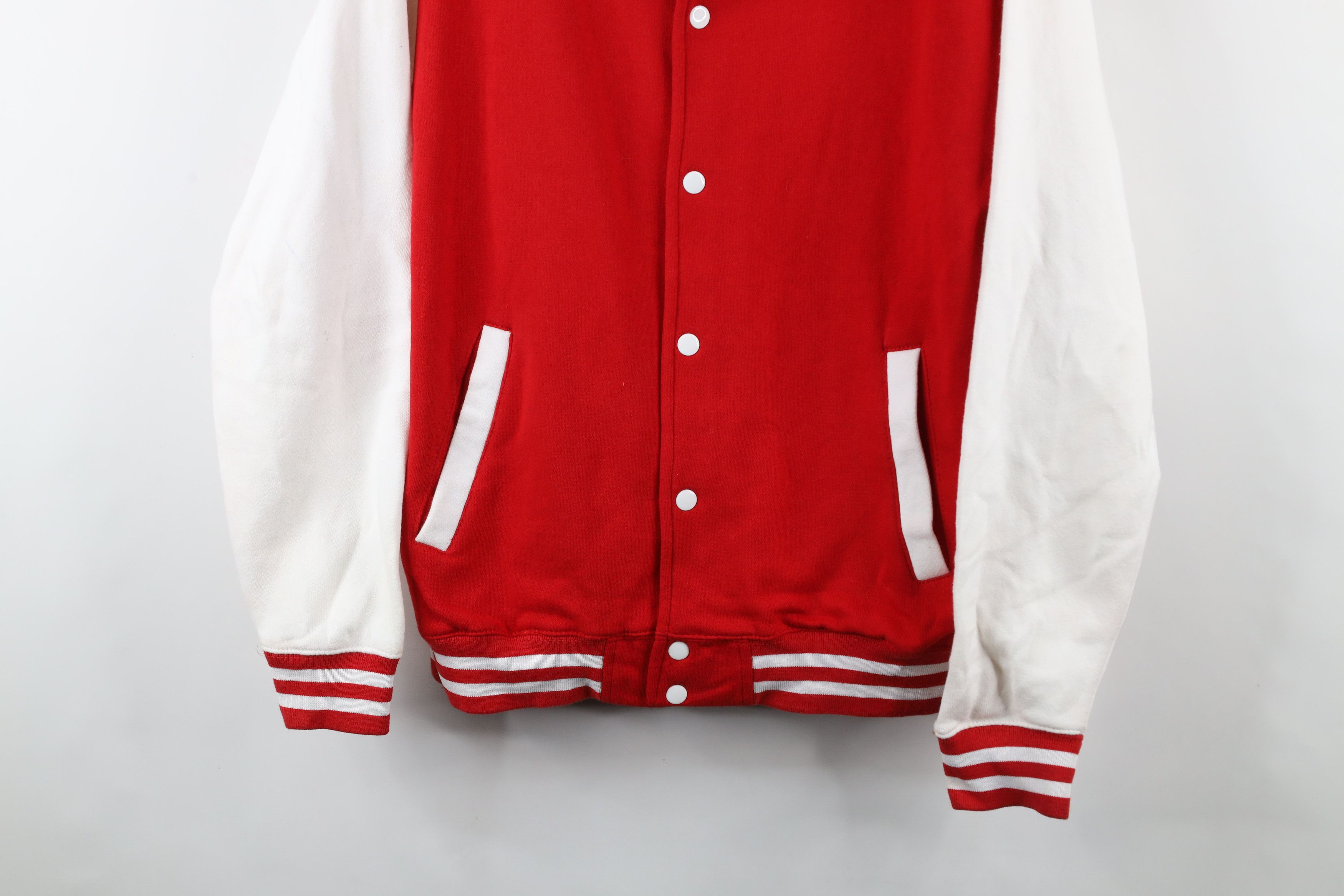 Vintage Vintage 90s Streetwear Button Varsity Jacket Sweatshirt Size US L / EU 52-54 / 3 - 3 Thumbnail