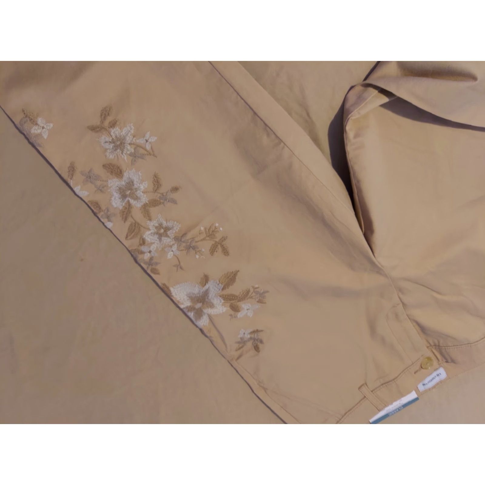 Liz Claiborne VINTAGE Liz Claiborne Pants Womens 12 Khaki Beige Chino Cotton Slacks Trousers Sleeves? (wait) Size 34" / US 12 / IT 48 - 4 Thumbnail