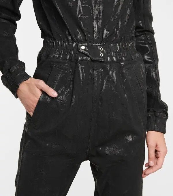 Rick Owens Drkshdw Eclipse Black Coated Denim Cargo Bodysuit /Bodybag M Size 28" / US 6 / IT 42 - 3 Thumbnail