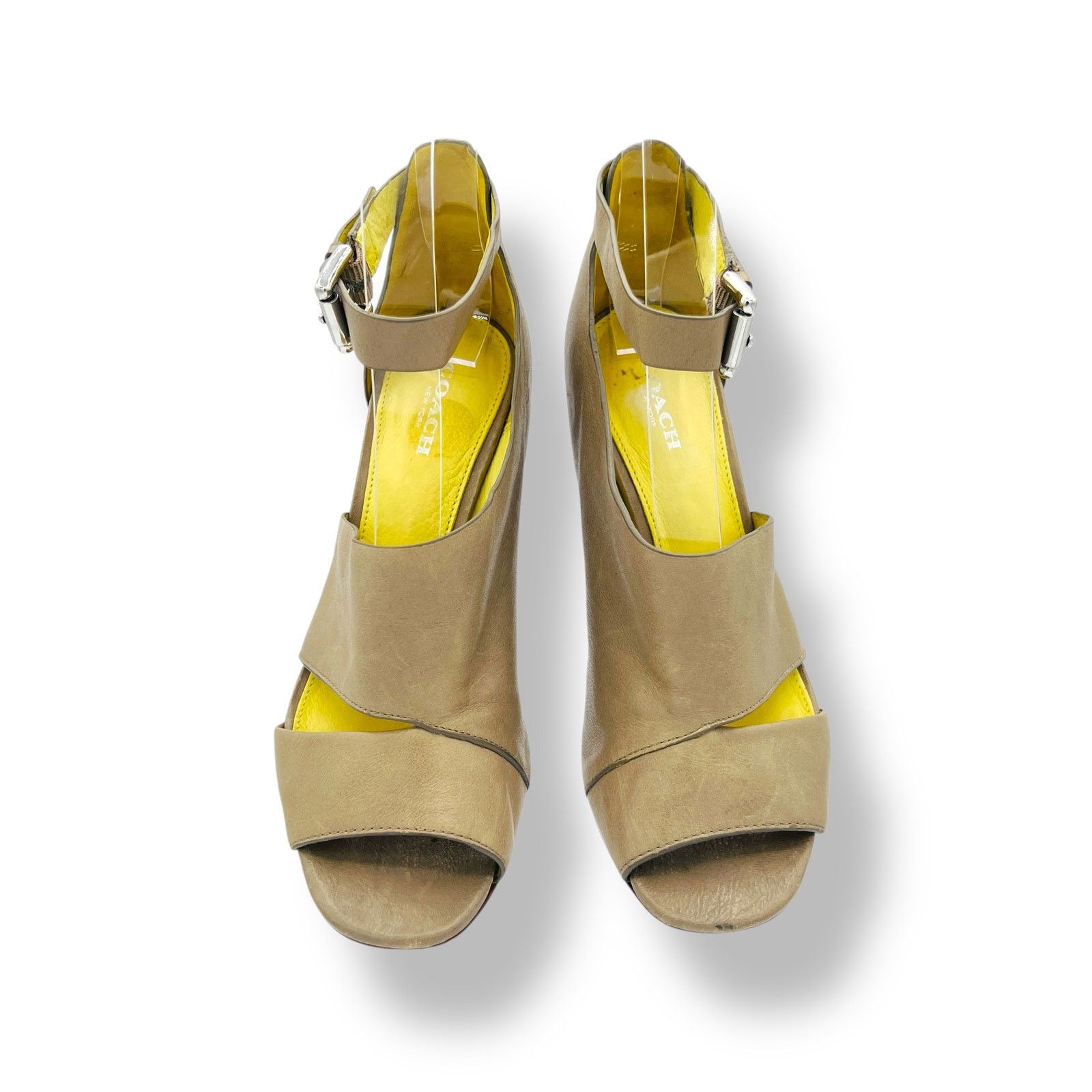 Coach Coach Manhattan Leather OpenToe Ankle Strap Stiletto Heels 7 Size US 7 / IT 37 - 2 Thumbnail