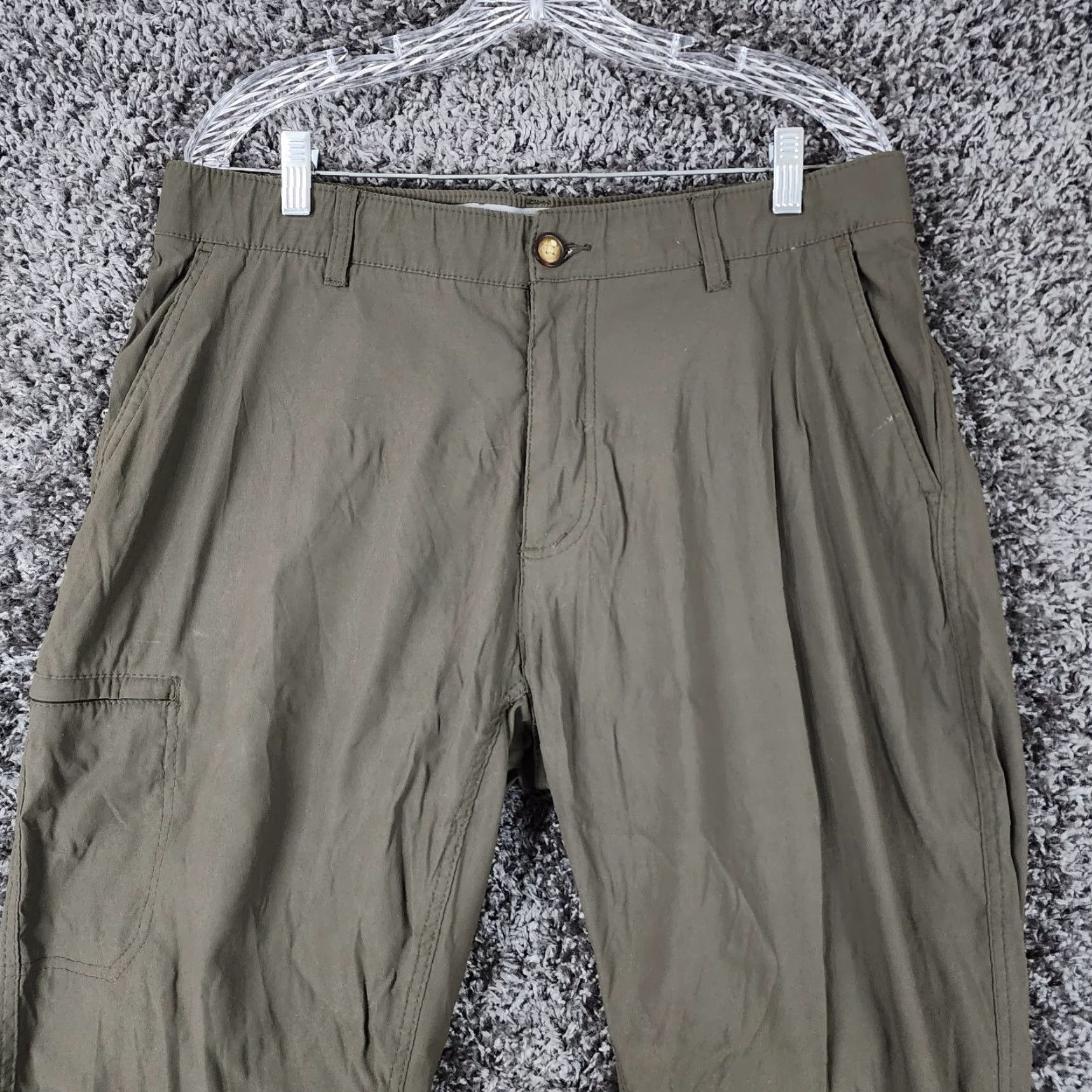 Vintage VINTAGE UB Tech Mens Pants Nylon Straight Leg Outdoor 36x31 Green Chino 90s Mens Size US 36 / EU 52 - 2 Thumbnail
