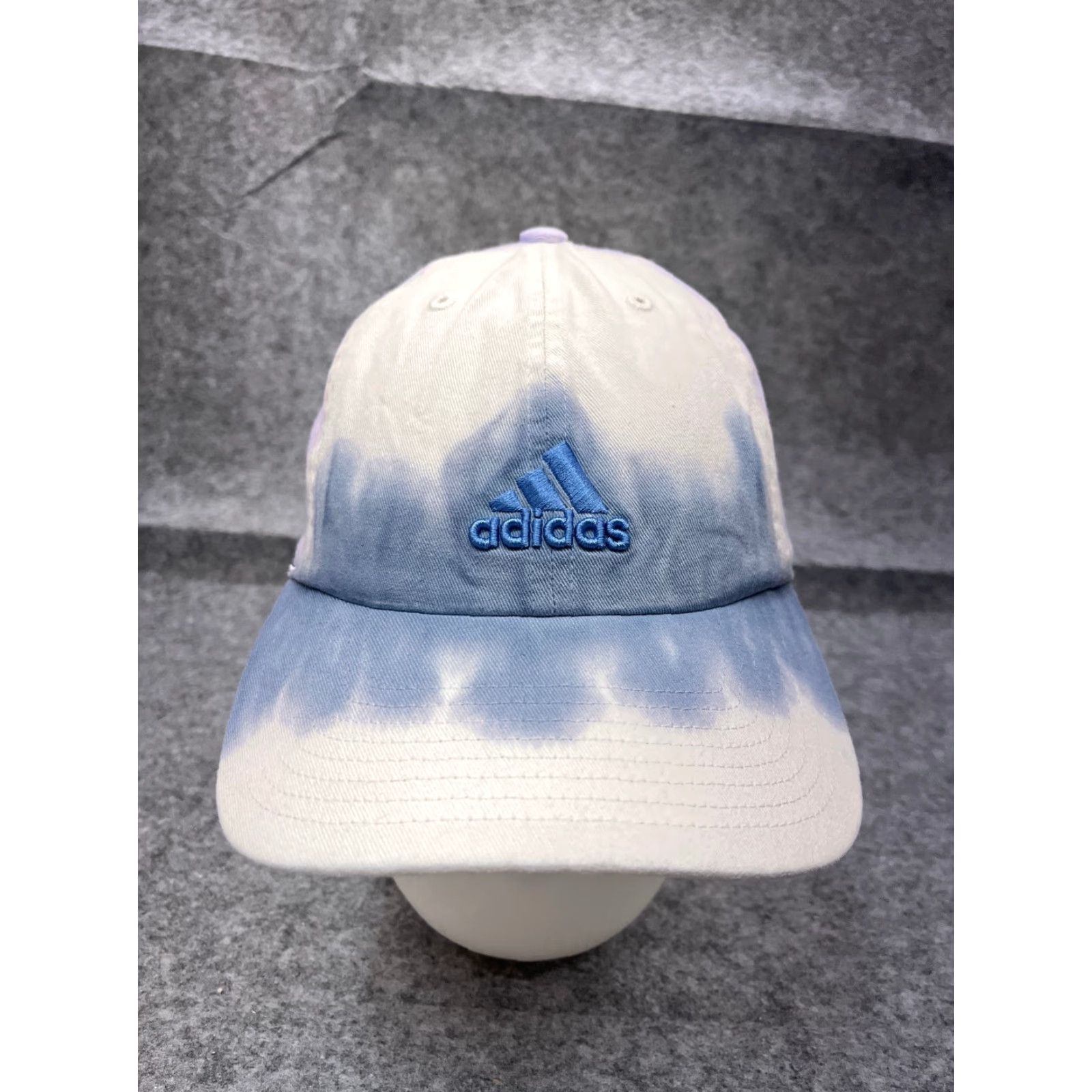 Adidas Adidas Hat Cap Strap Back Adult One Size Blue Purple White Tie Dye 100% Cotton Size ONE SIZE - 2 Thumbnail