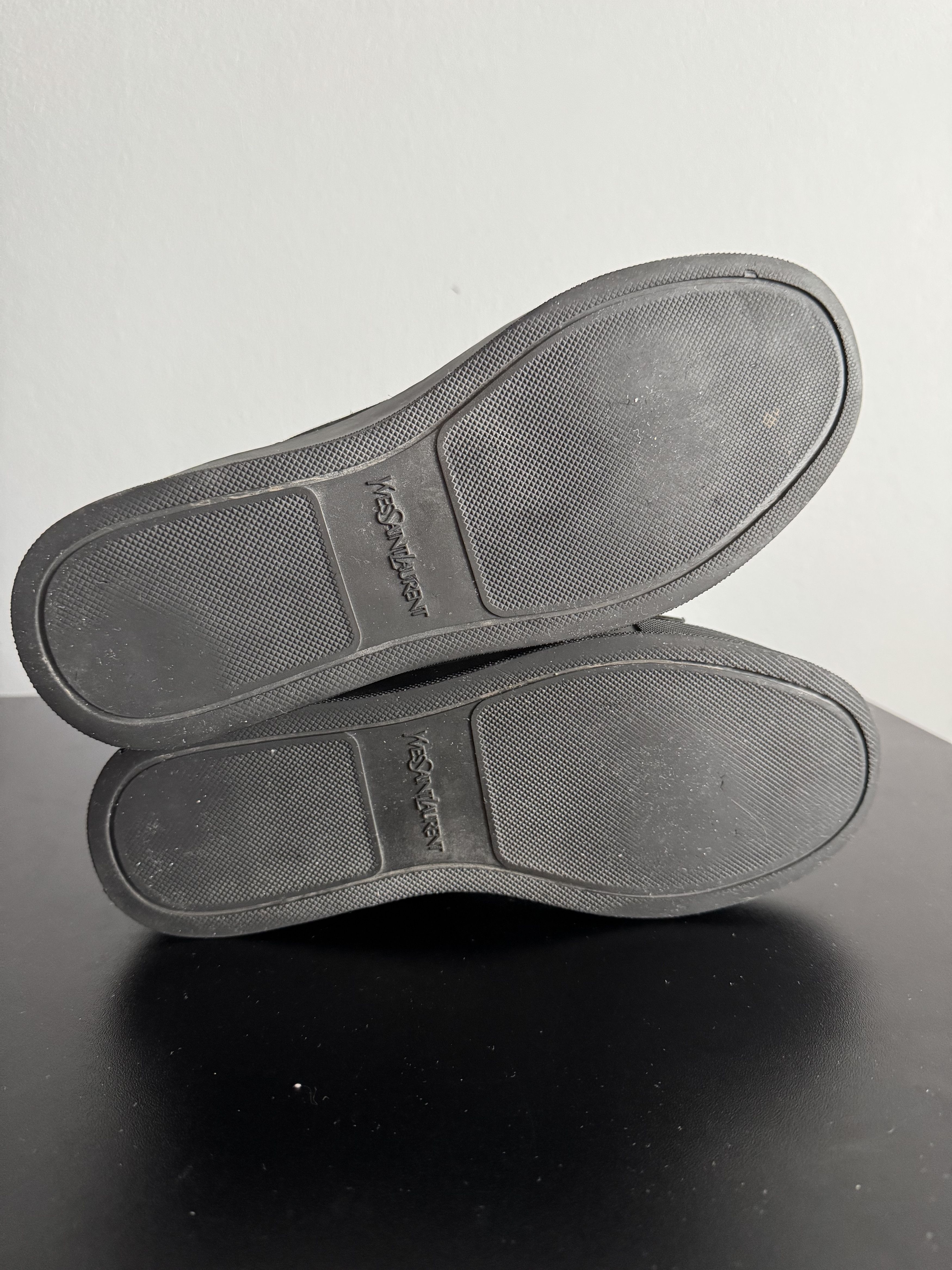 Yves Saint Laurent Yves Saint Laurent Black Suede Leather High Sneakers snake Size US 8 / EU 41 - 8 Thumbnail