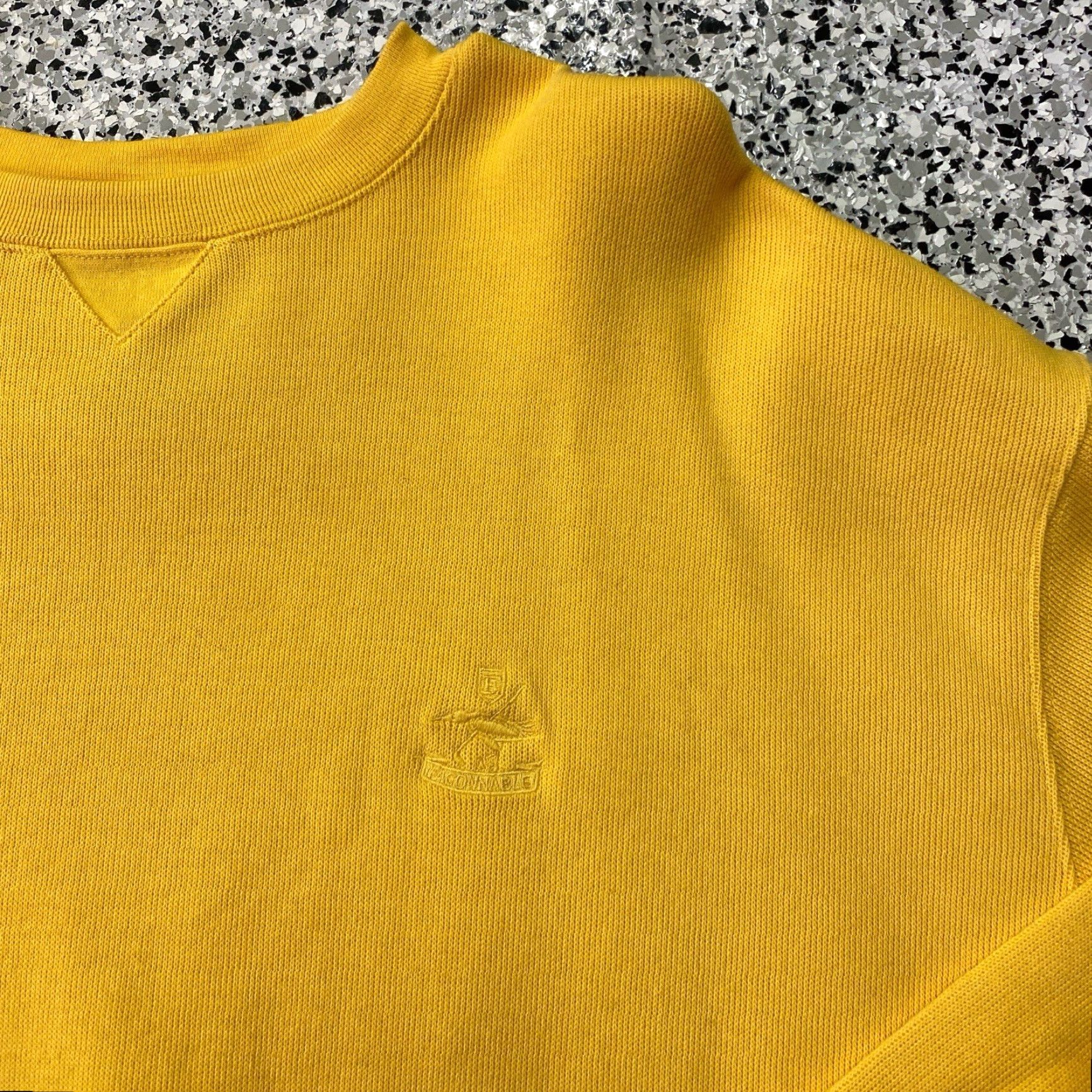 Faconnable VINTAGE Faconnable Yellow Crewneck Heavyweight Sweatshirt Mens XL Size US XL / EU 56 / 4 - 2 Thumbnail