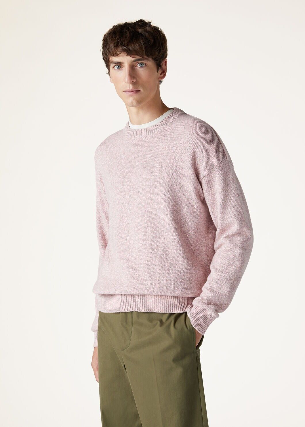 Loro Piana o1w1db10125 FAN7293 Washiba Crewneck Sweater in Light Pink Size US S / EU 44-46 / 1 - 2 Thumbnail