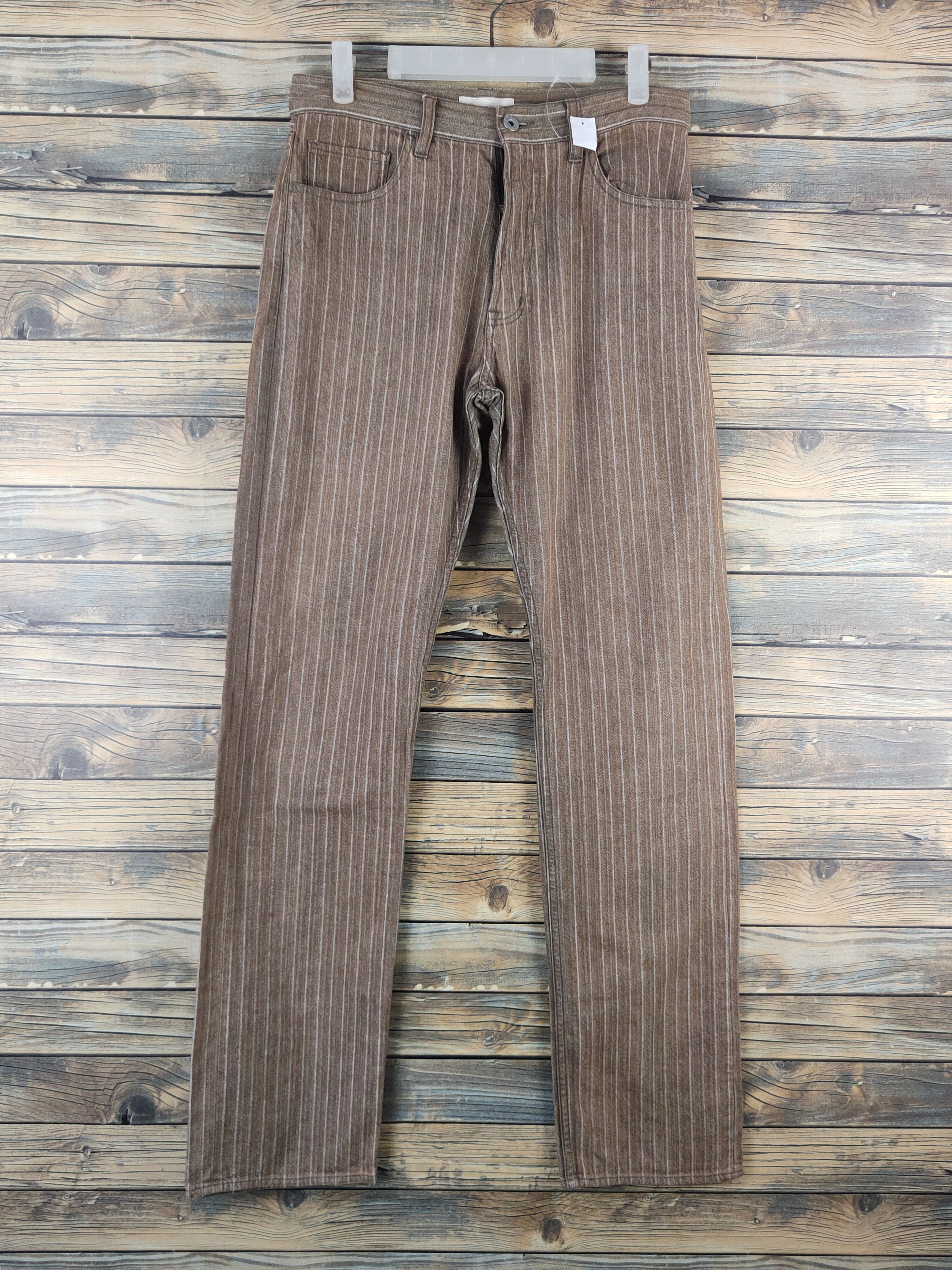 Japanese Brand DL Root Three Brown Multipocket Casual Pants #46-286T Size US 31 - 1 Thumbnail