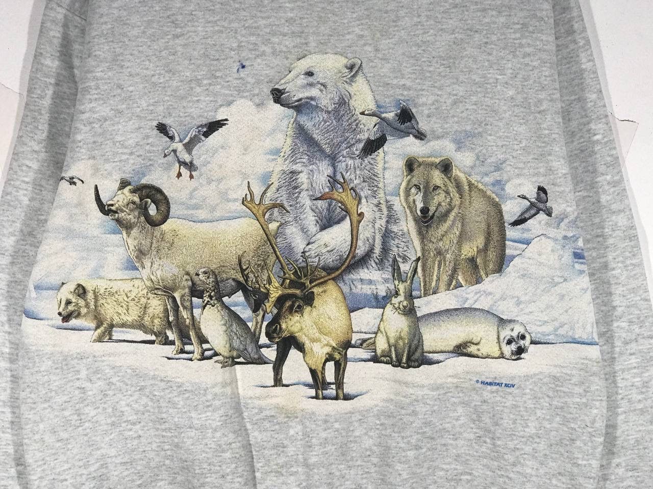 Habitat × Vintage Vintage Habitat xciv wolf bear rabit birds goat white animal Size US L / EU 52-54 / 3 - 7 Thumbnail