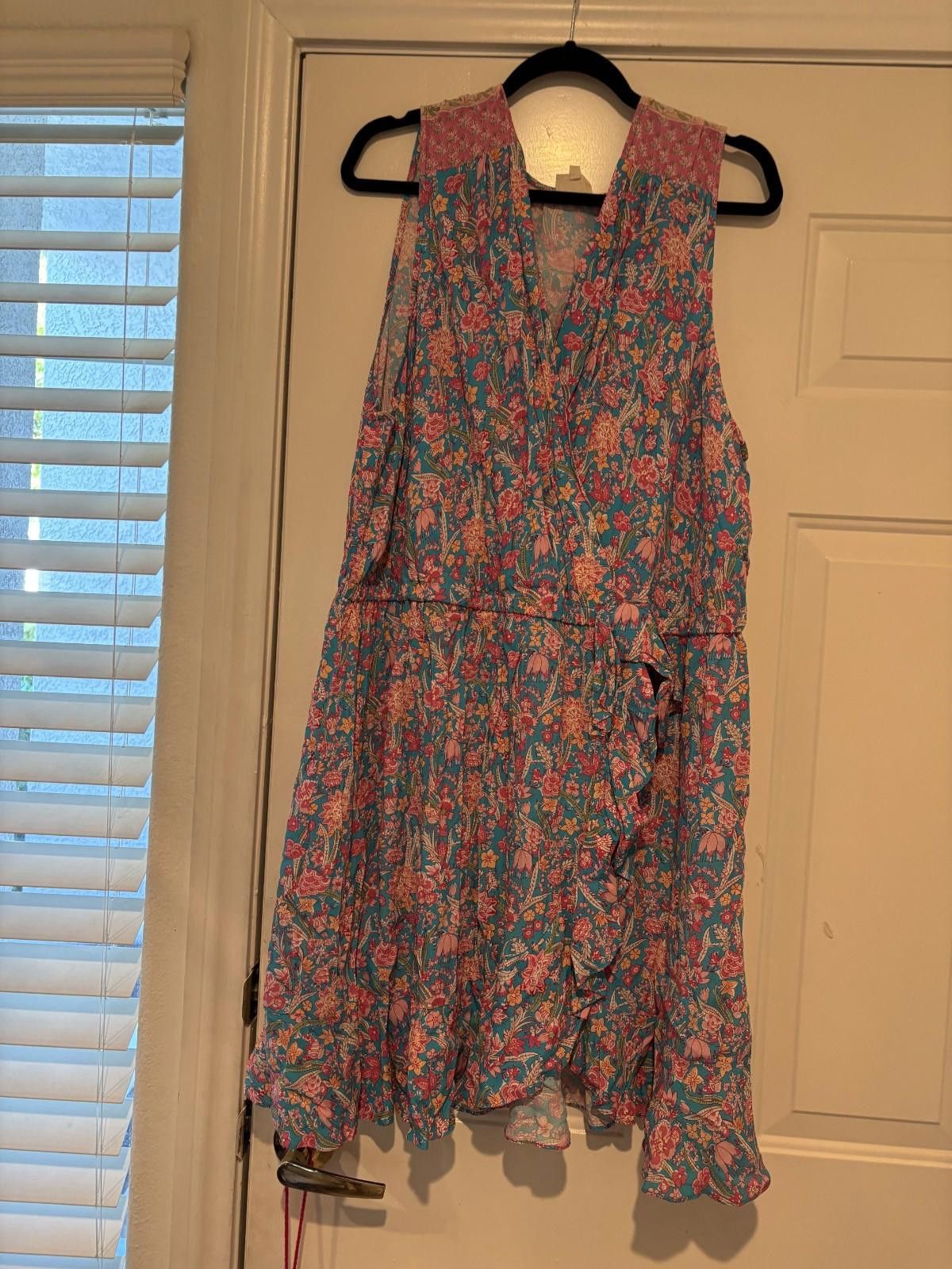 Flower Mountain Womens Plenty multi colred floral dress sz 3X #389 Size 3XL / US 20-22 - 1 Preview