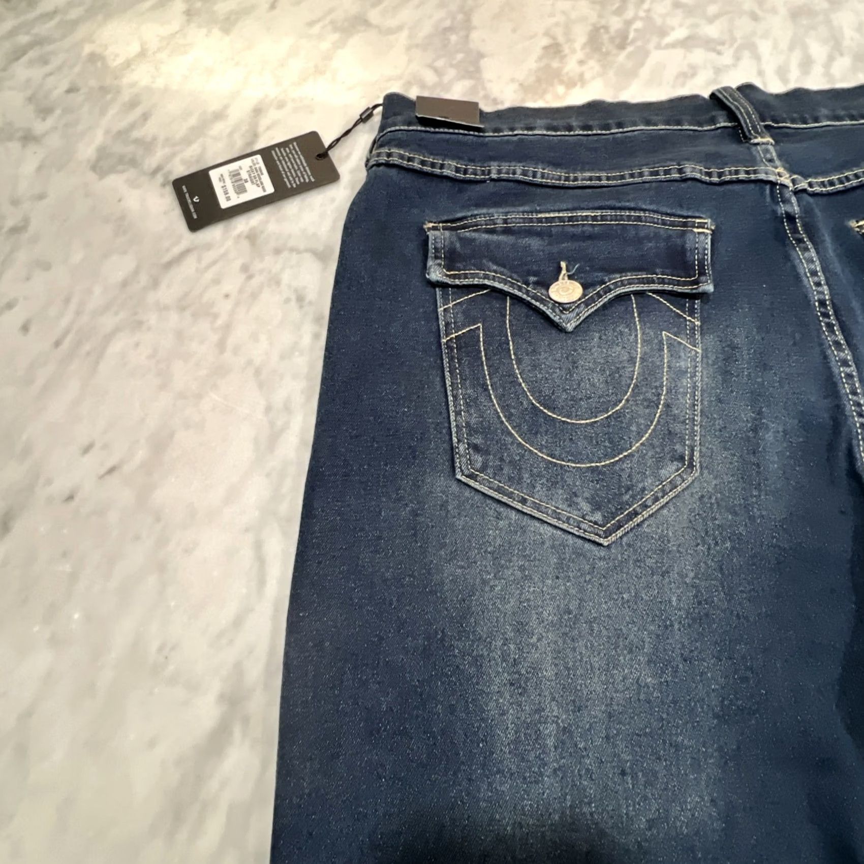 True Religion True Religion Ricky Jeans Men 38 Relax Straight Dark Woodland Wash SN Flap NWT Size US 38 / EU 54 - 7 Thumbnail