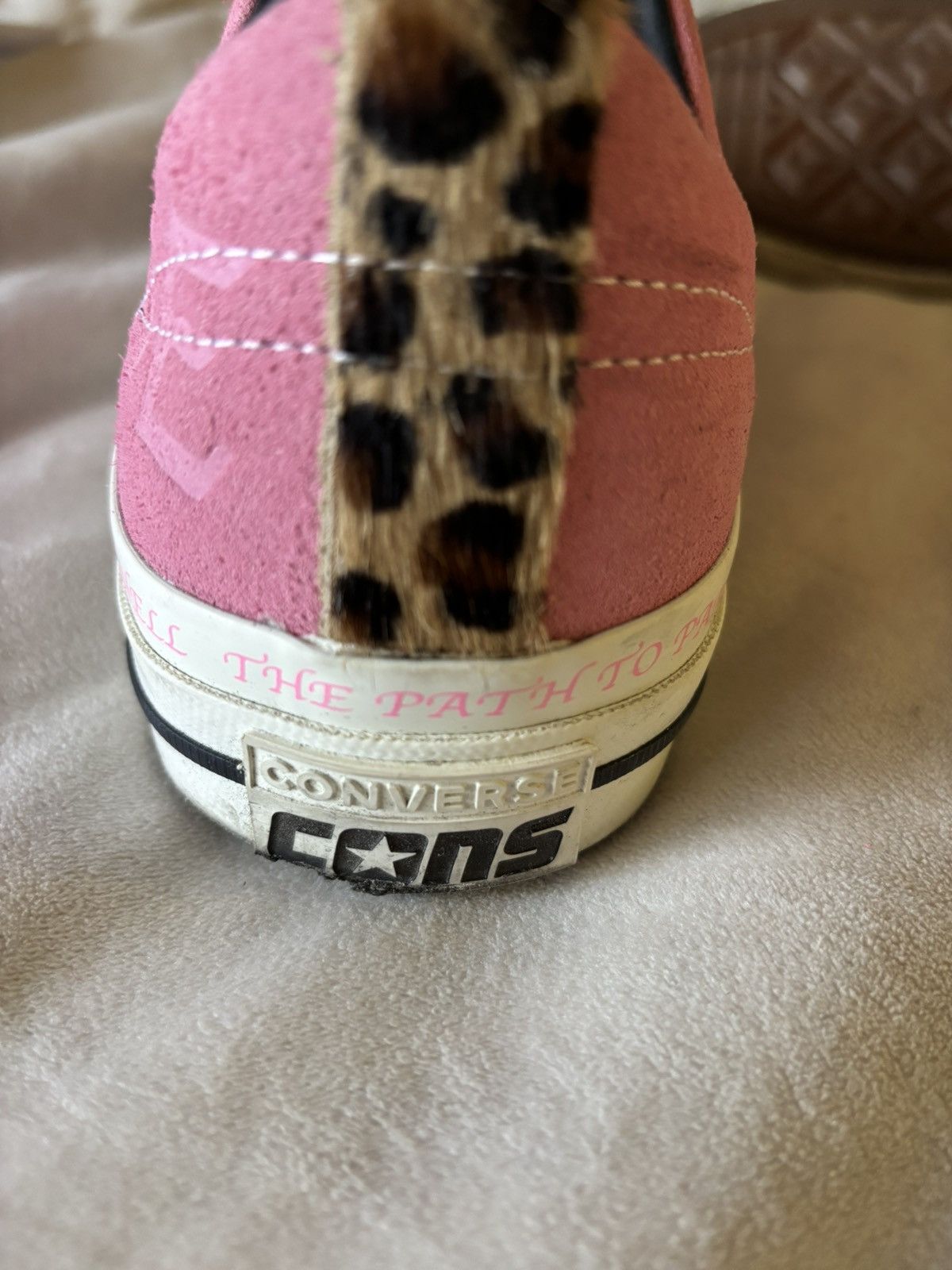 Converse Converse x Sean Pablo Low-Top Pink Sneakers w/ Leopard Print Size US 11 / EU 44 - 8 Thumbnail