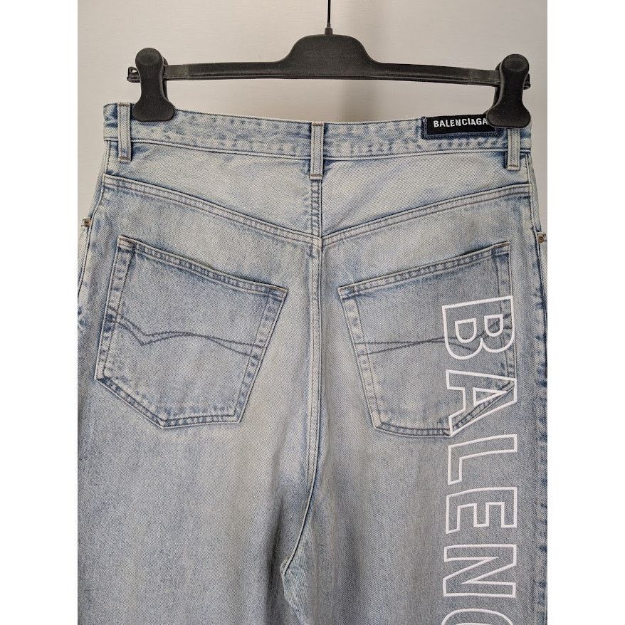 Balenciaga o1rshd1 Organic Japanese Twill Baggy Pants in Dirty Blue Size US 32 / EU 48 - 7 Thumbnail