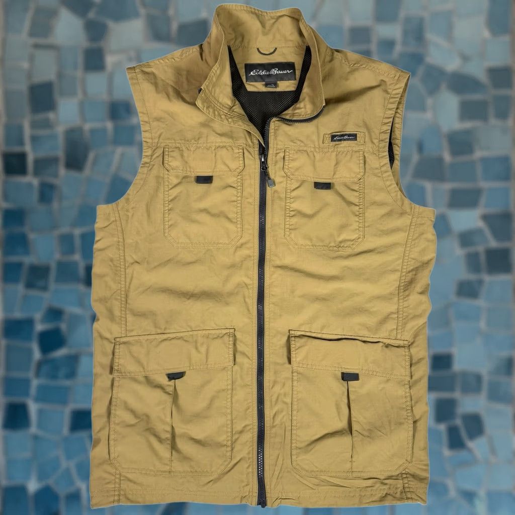 Eddie Bauer Eddie Bauer Vest Mens LT Tactical Full Zip Cargo Utility Fishing Outdoors Safari - Mid-Length Jacket Size US L / EU 52-54 / 3 - 1 Thumbnail