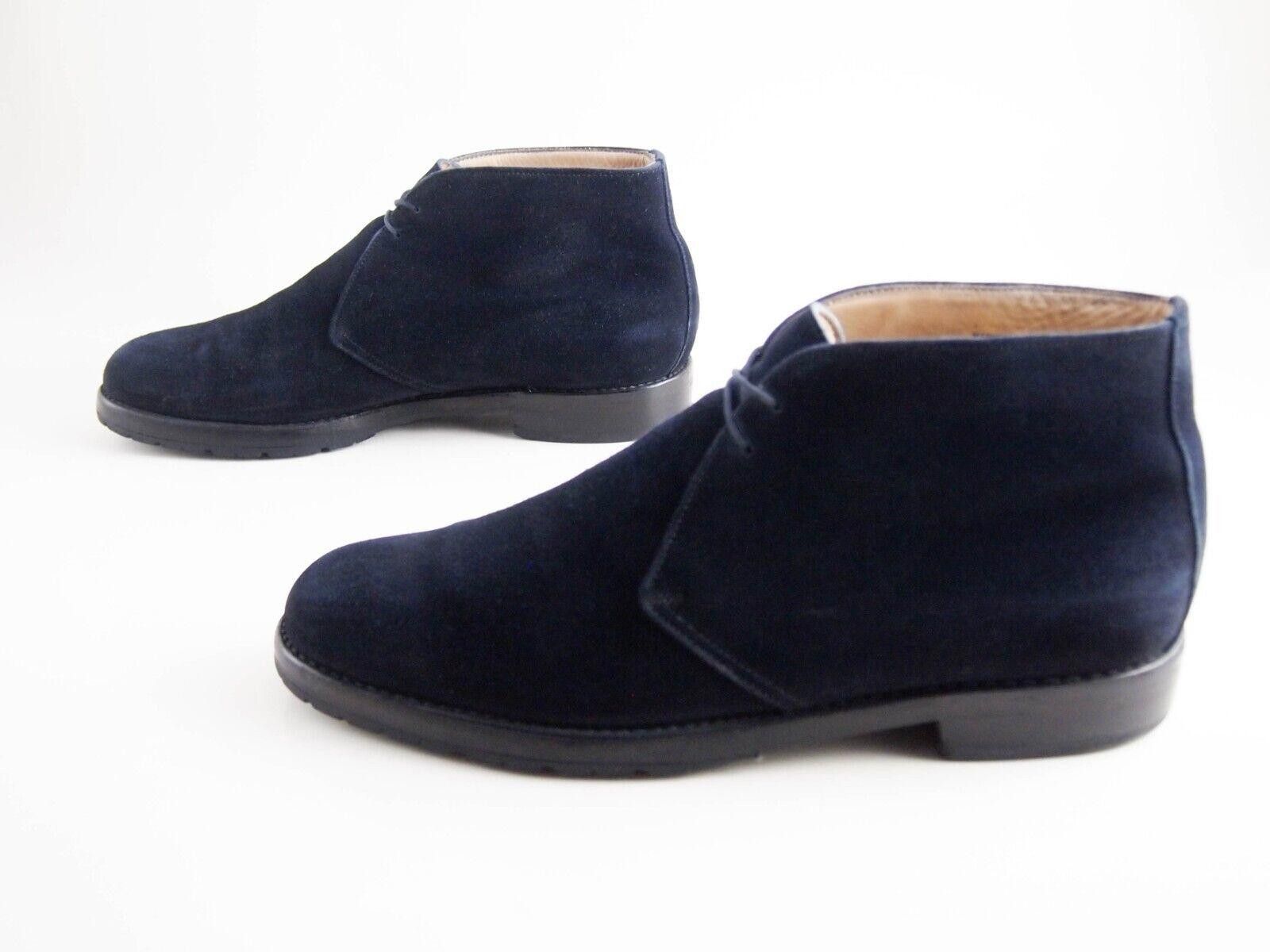 Designer Harris Firenze Chukka Boots Blue Suede Mens US 10.5 EU 43.5 Size US 10.5 / EU 43-44 - 2 Thumbnail