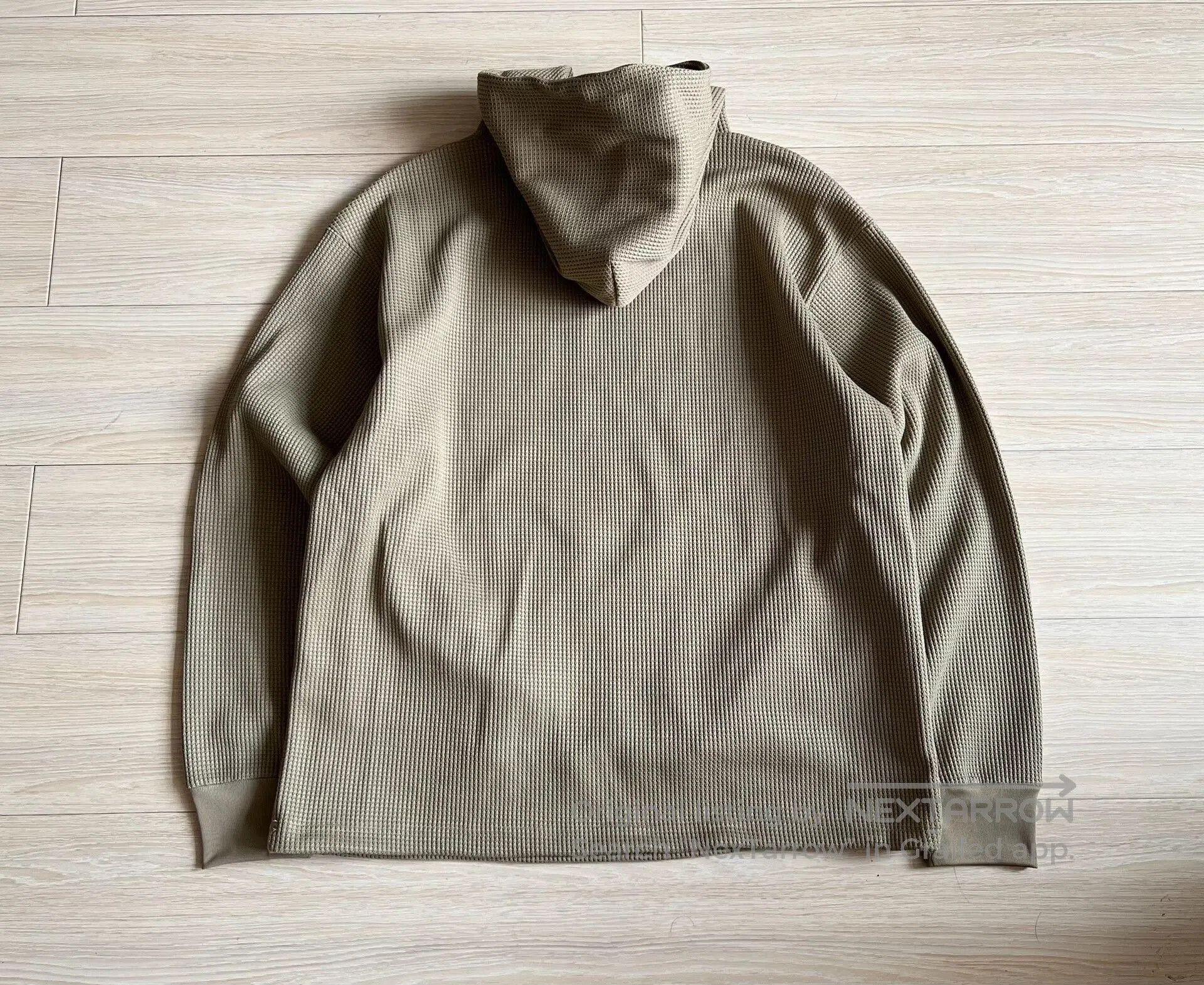 Beams Japan sage hooded functional sweatshirt with drawstring. Size US XL / EU 56 / 4 - 2 Thumbnail