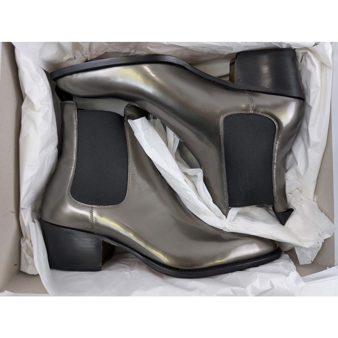 Tom Ford o1rshd1 Q:2 / Men's Chelsea Boots in Shinny Green Size US 10 / EU 43 - 17 Thumbnail