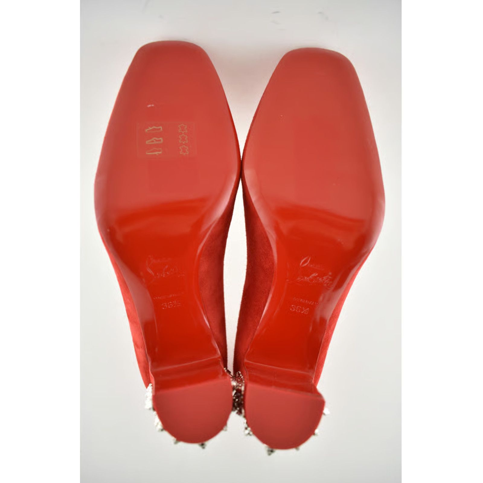 Christian Louboutin Christian Louboutin Donna Stud Spikes 85 Loubi Red Silver Size US 6.5 / IT 36.5 - 12 Thumbnail