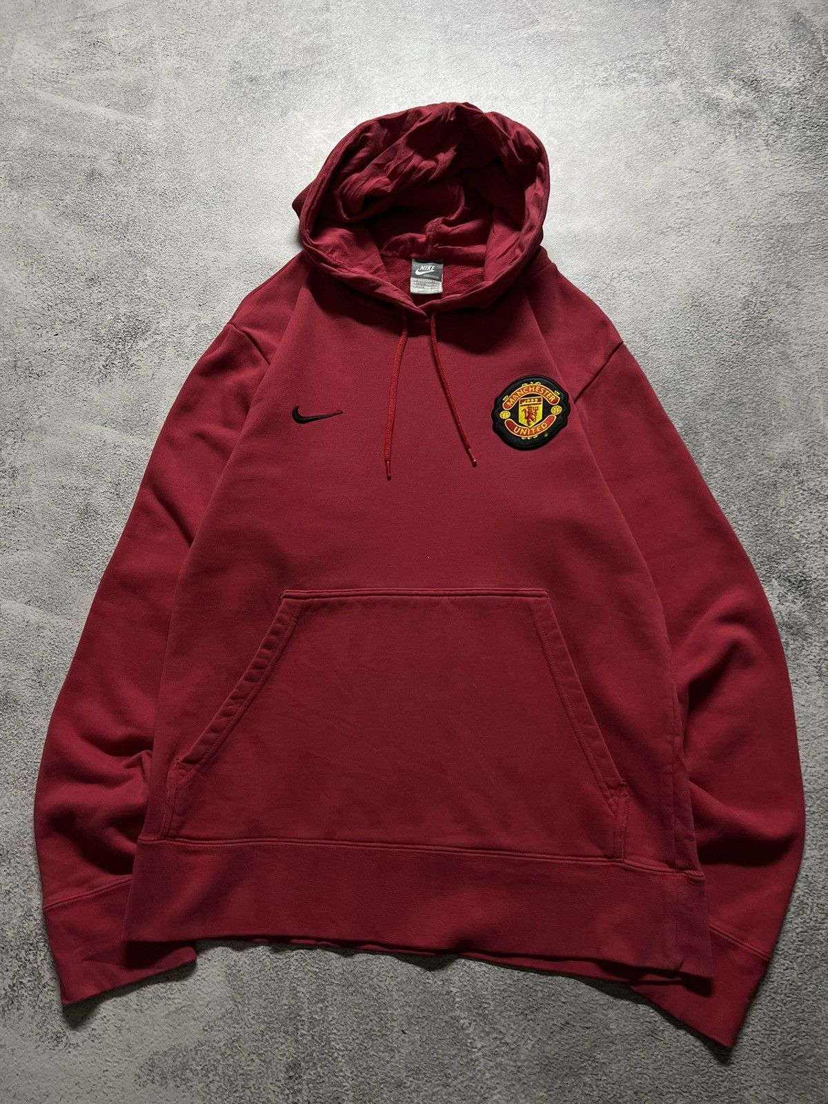 Nike × Vintage Vintage Y2k Nike ❤️ Manchester United Mini Swoosh Hoodie 00’s Size US S / EU 44-46 / 1 - 2 Thumbnail