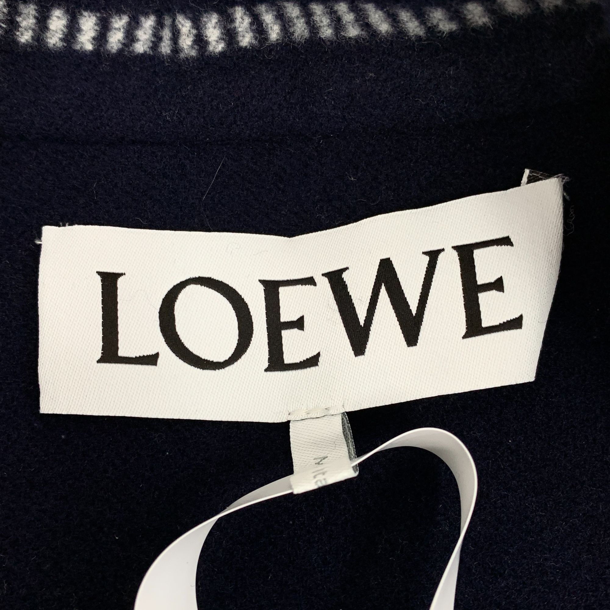 Loewe Loewe Mens Navy & Gray Striped Wool Cashmere Blend Single-Br Size US S / EU 44-46 / 1 - 2 Thumbnail