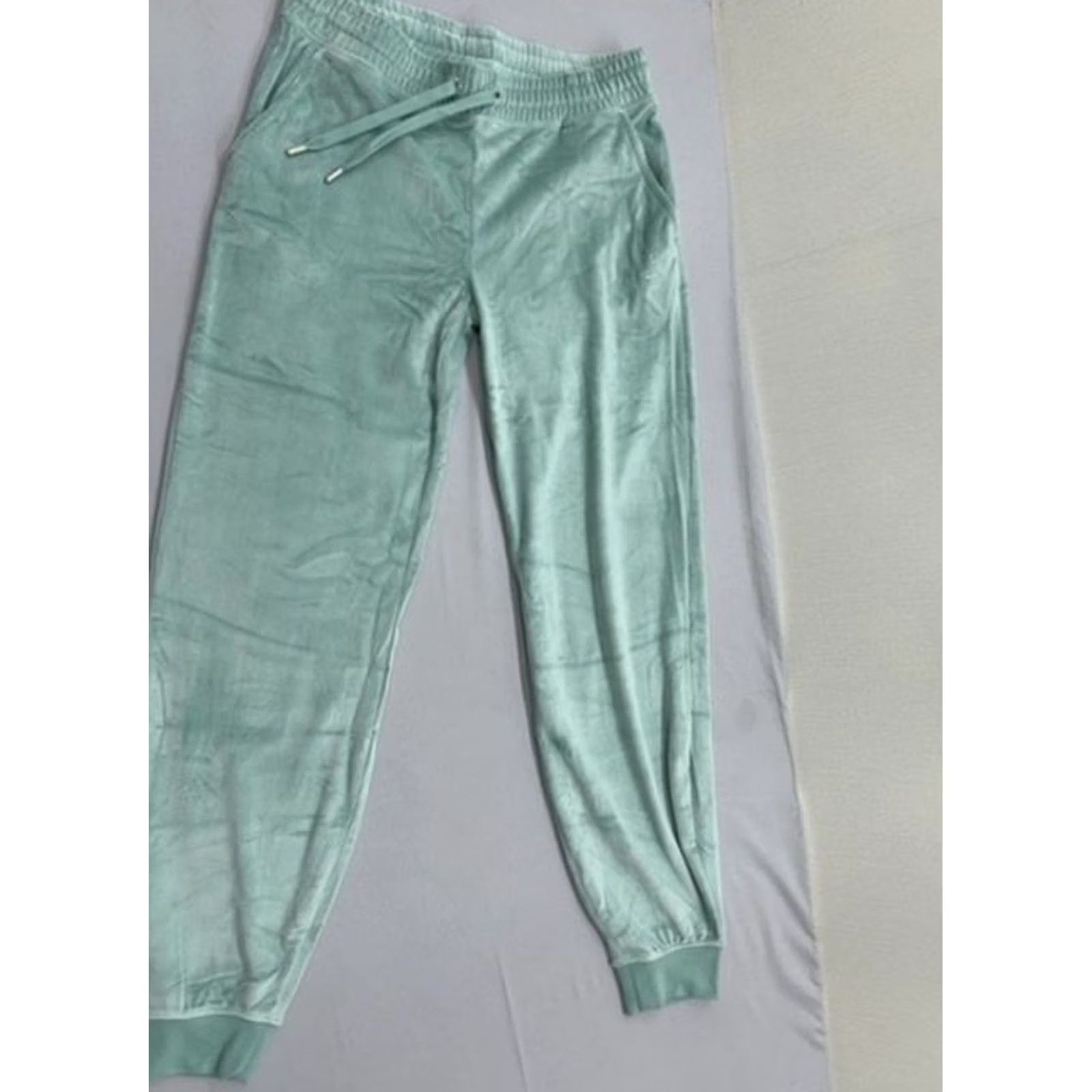 Juicy Couture Juicy Couture Del Ray Sweatpants M Chinois Green Velour Straight Sweatpants Women Regular Size 32" / US 10 / IT 46 - 2 Thumbnail