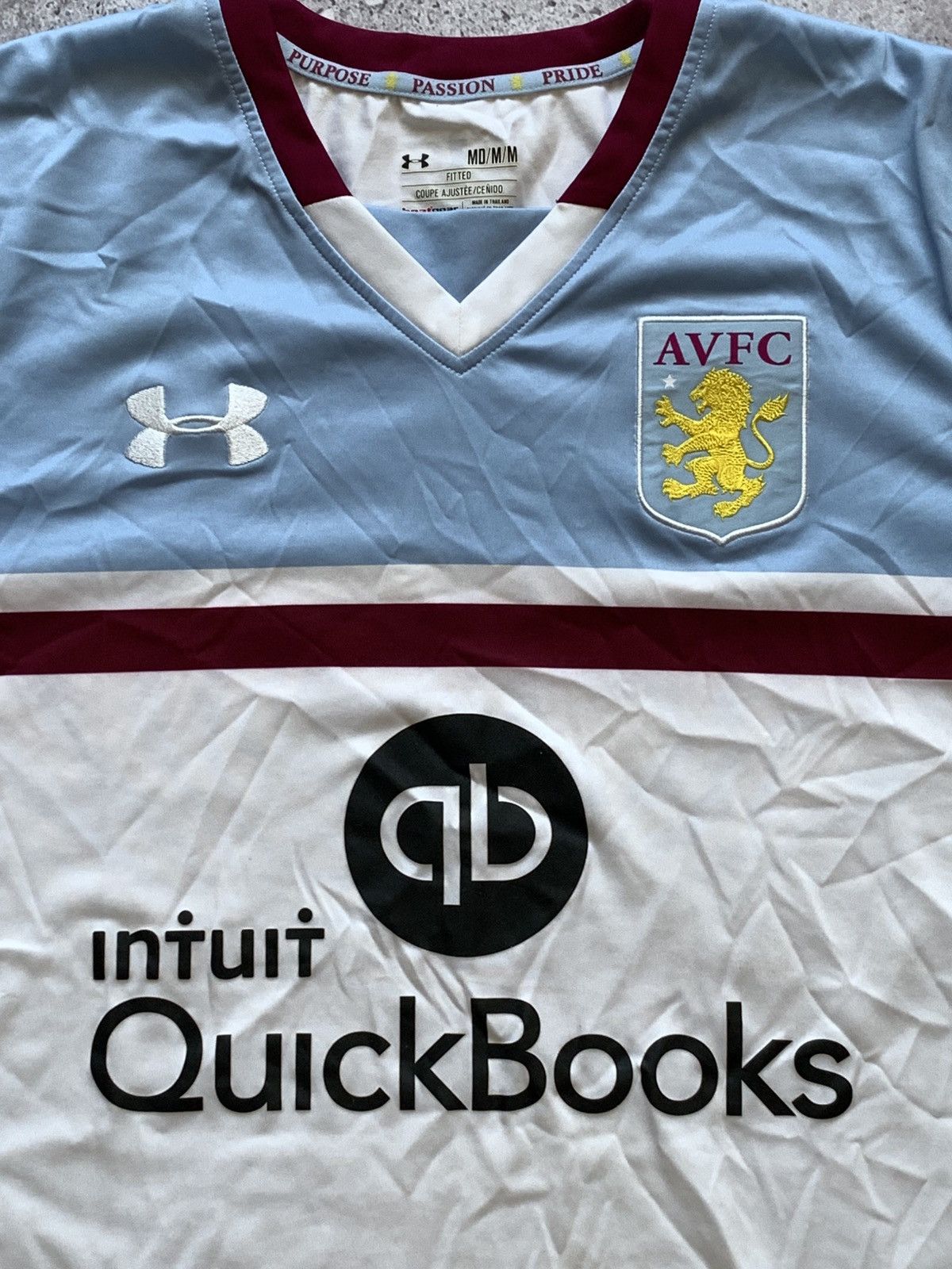 Under Armour 🔥UNDER ARMOUR ASTON VILLA 2016/17 AWAY SOCCER SHIRT Size US M / EU 48-50 / 2 - 4 Thumbnail